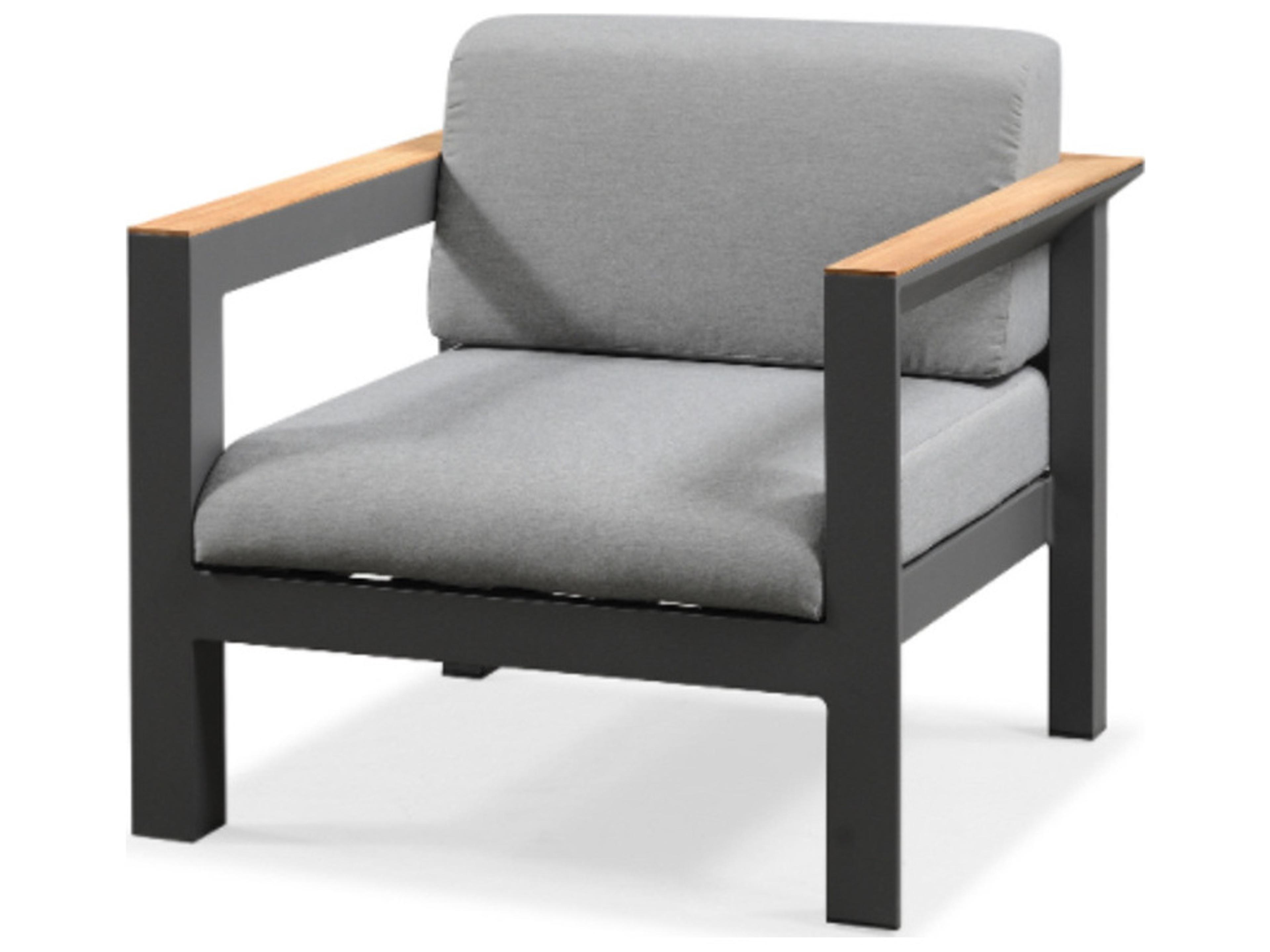 Schnupp Patio Cali Cushion Aluminum Charcoal Lounge Chair