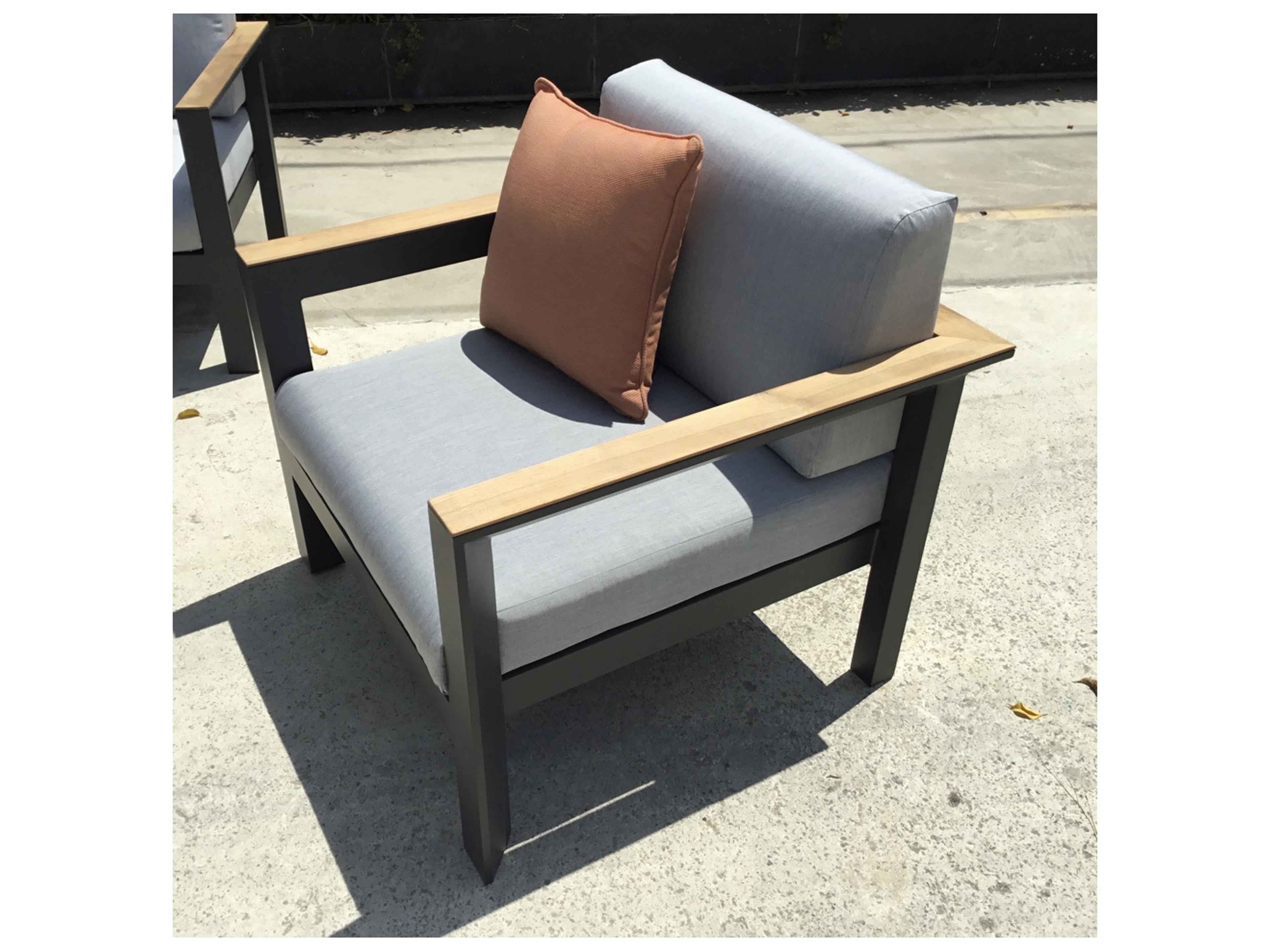 Schnupp Patio Cali Cushion Aluminum Charcoal Lounge Chair