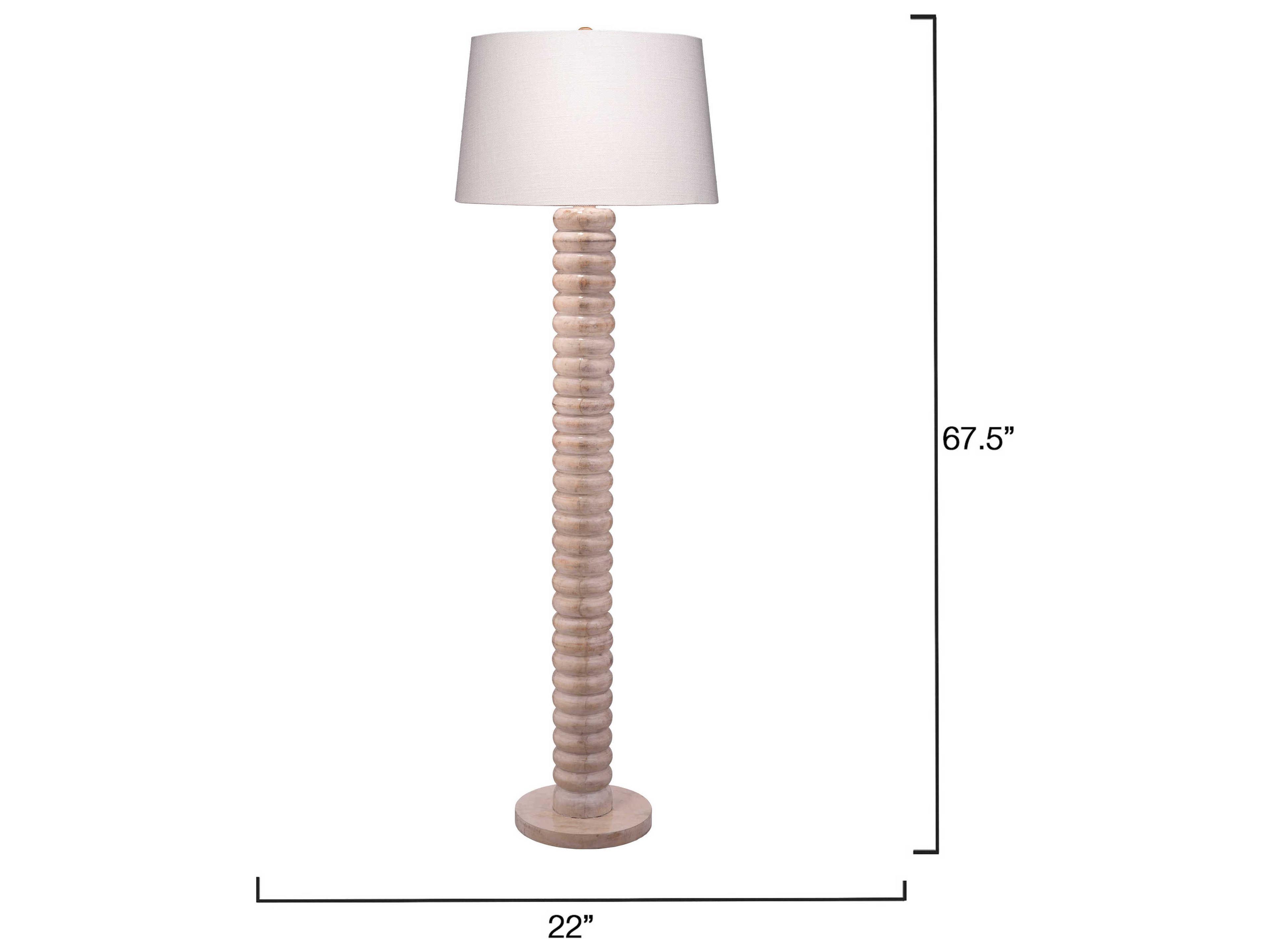 Jamie Young Abacus Natural Brown Floor Lamp