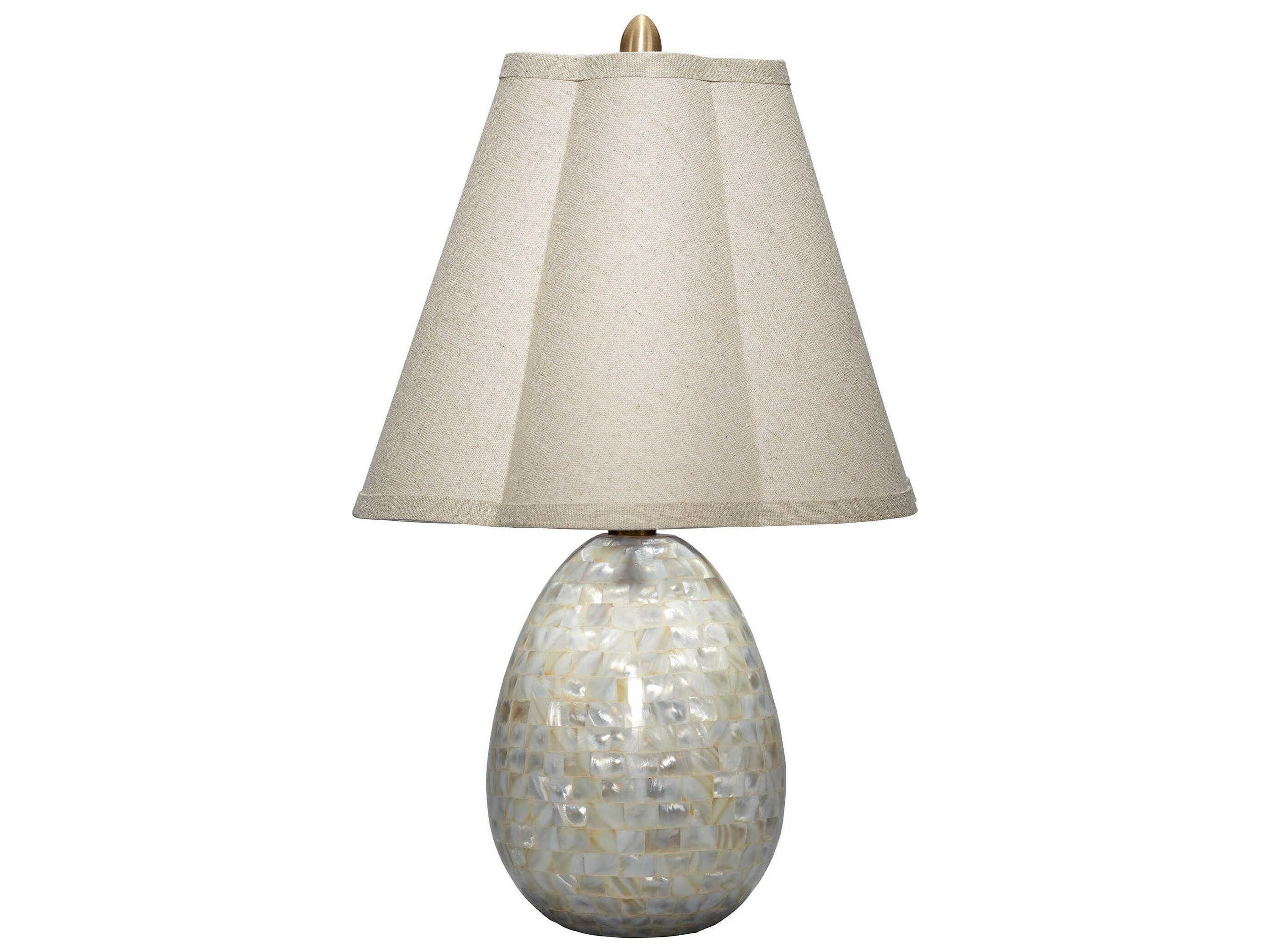 Jamie Young Capsule Mother of Pearl Mixed White Table Lamp