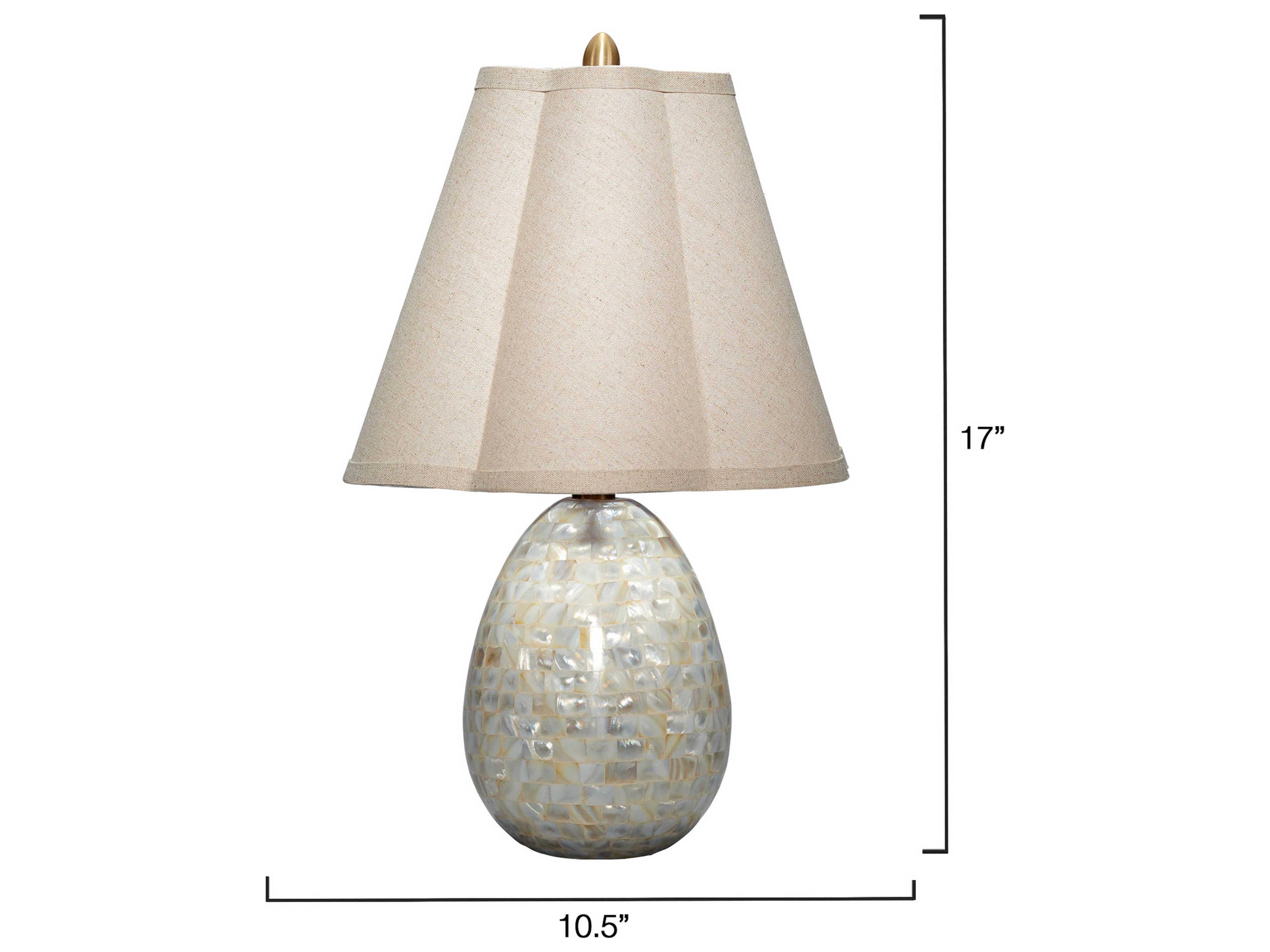 Jamie Young Capsule Mother of Pearl Mixed White Table Lamp