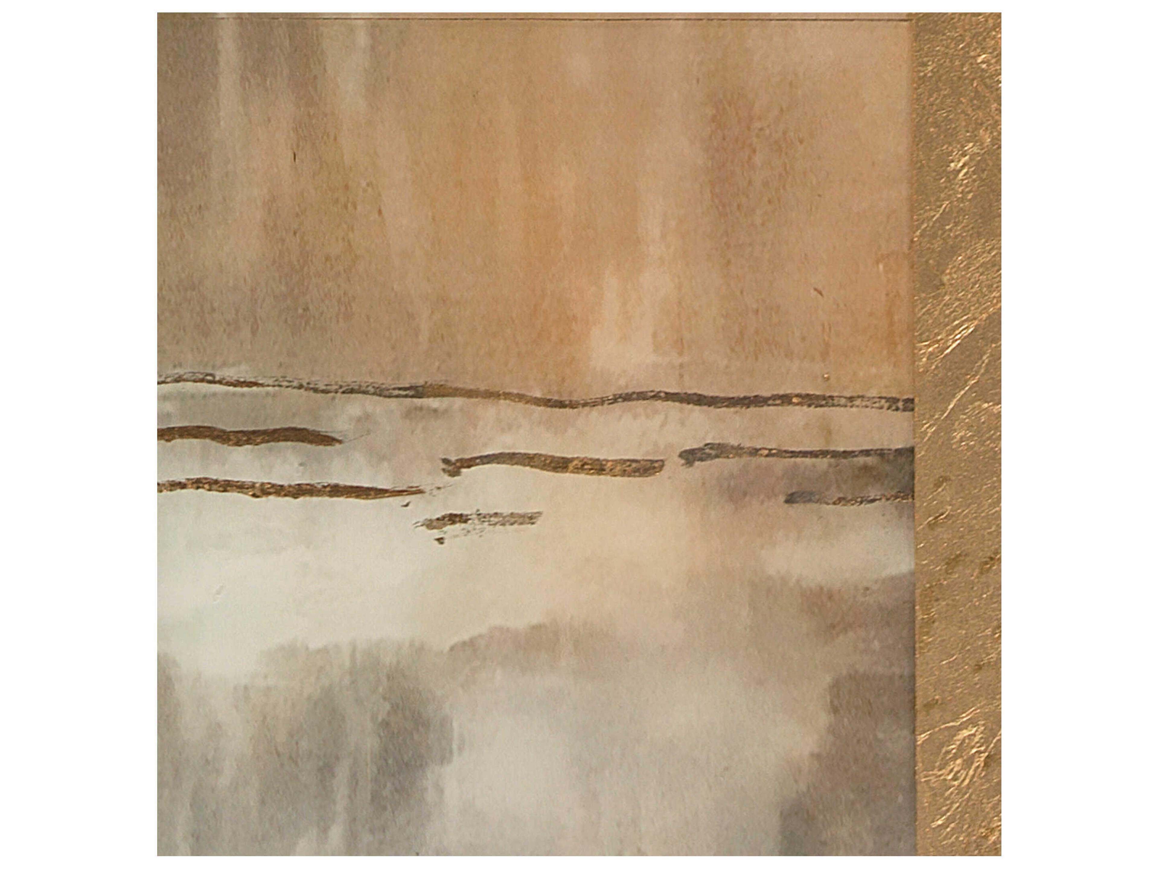 Jamie Young Cloudscape Gold Off White Linen Drum Brass Buffet Lamp