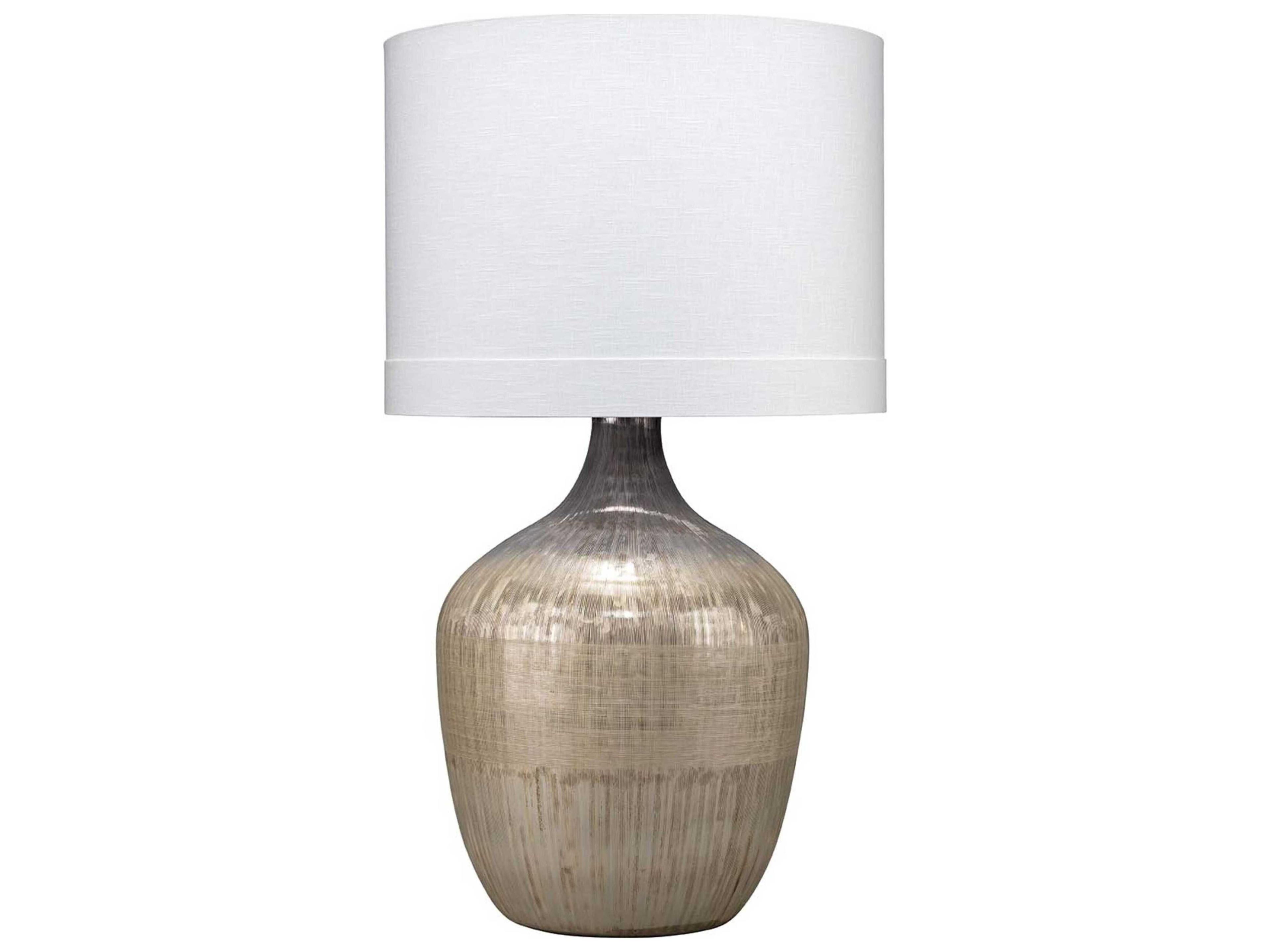 Jamie Young Etched Mercury Glass Gray Buffet Lamp