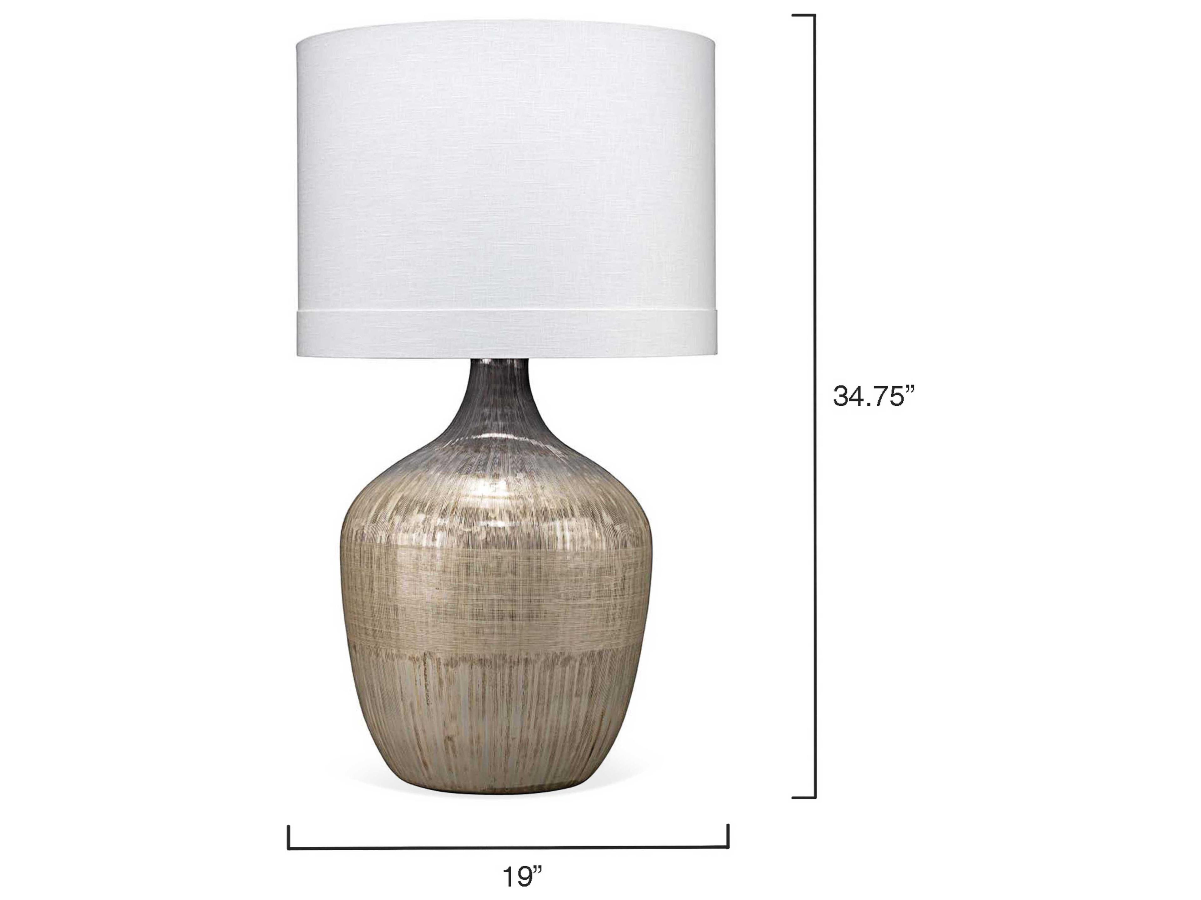 Jamie Young Etched Mercury Glass Gray Buffet Lamp