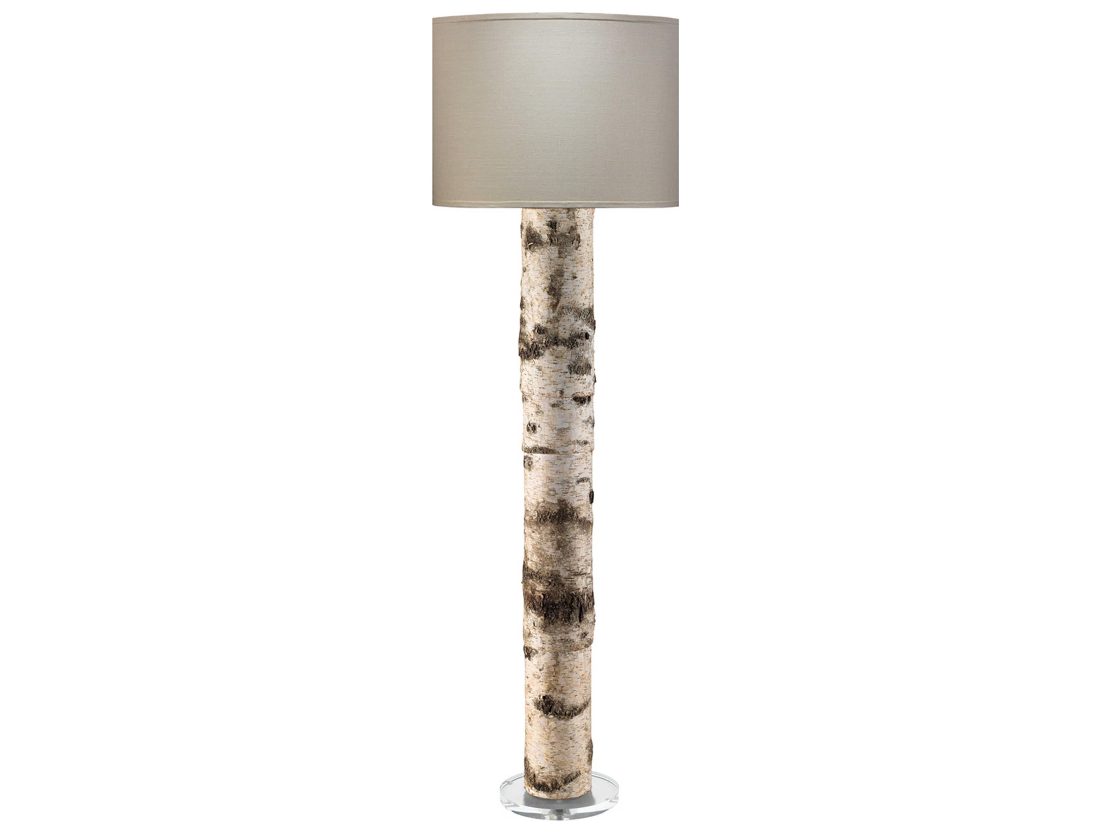 Forrester Birch Veneer White Floor Lamp