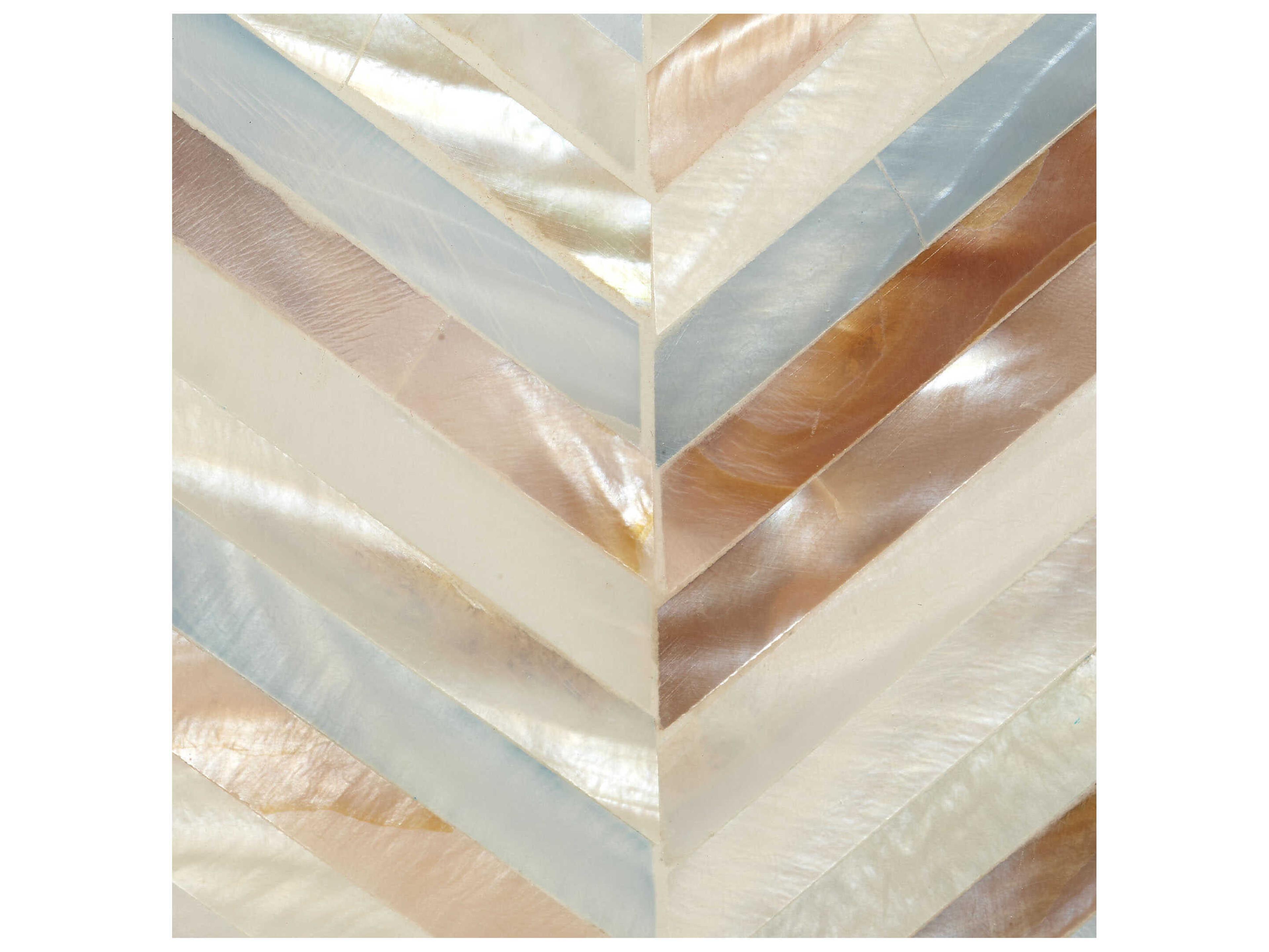 Jamie Young Garbo Mother of Pearl Blue Table Lamp