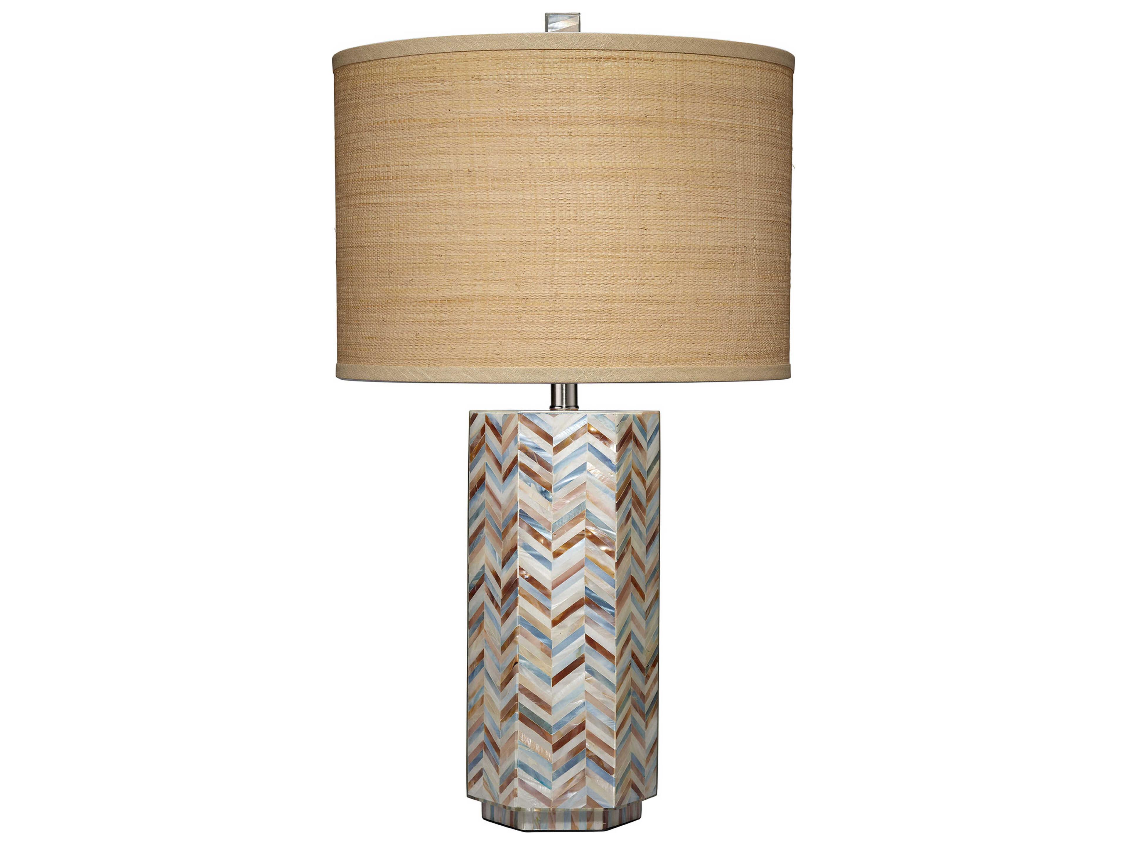 Jamie Young Lucille Mother of Pearl Blue Buffet Lamp