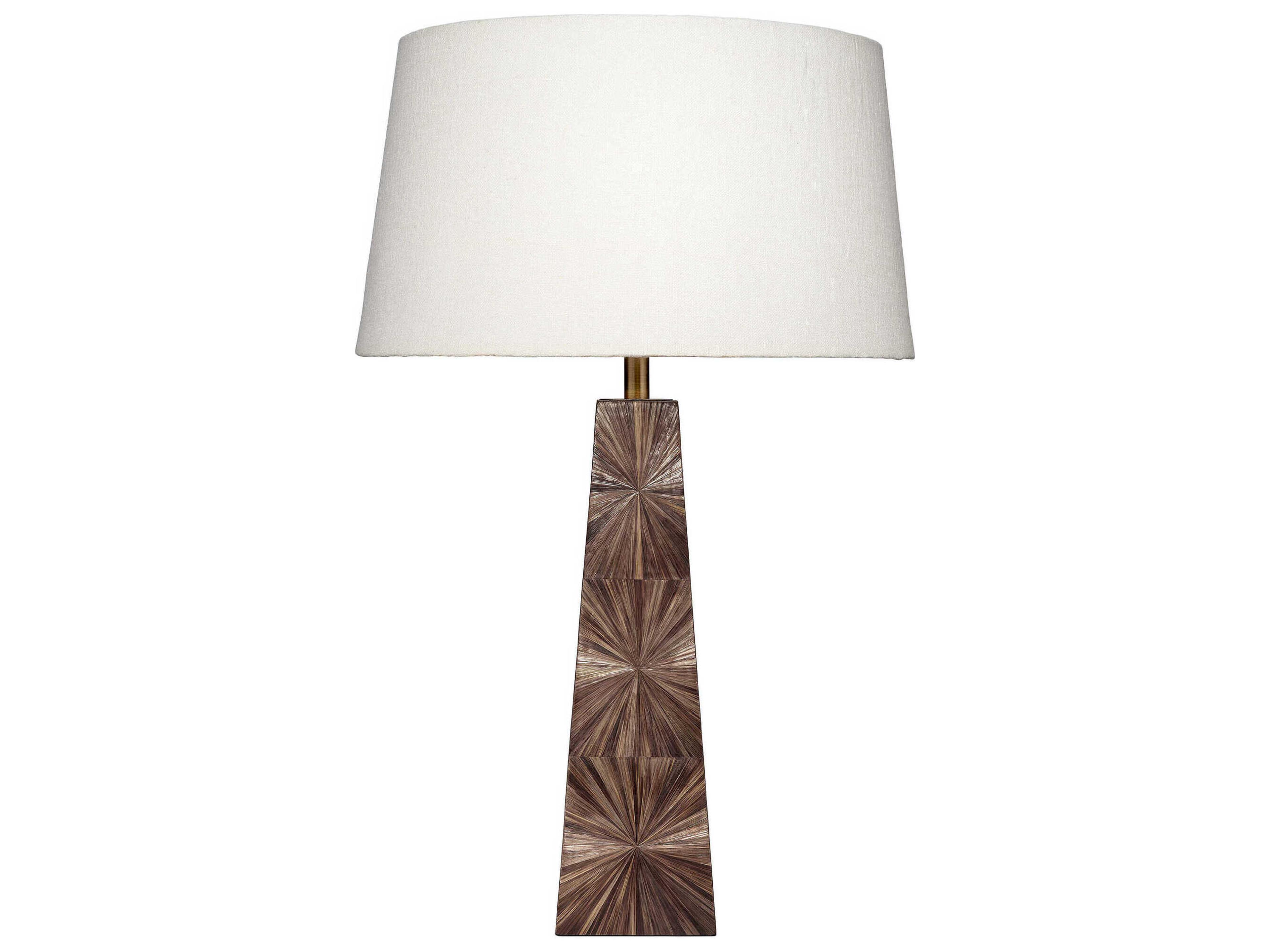 Jamie Young Palm Marquetry Brown Buffet Lamp