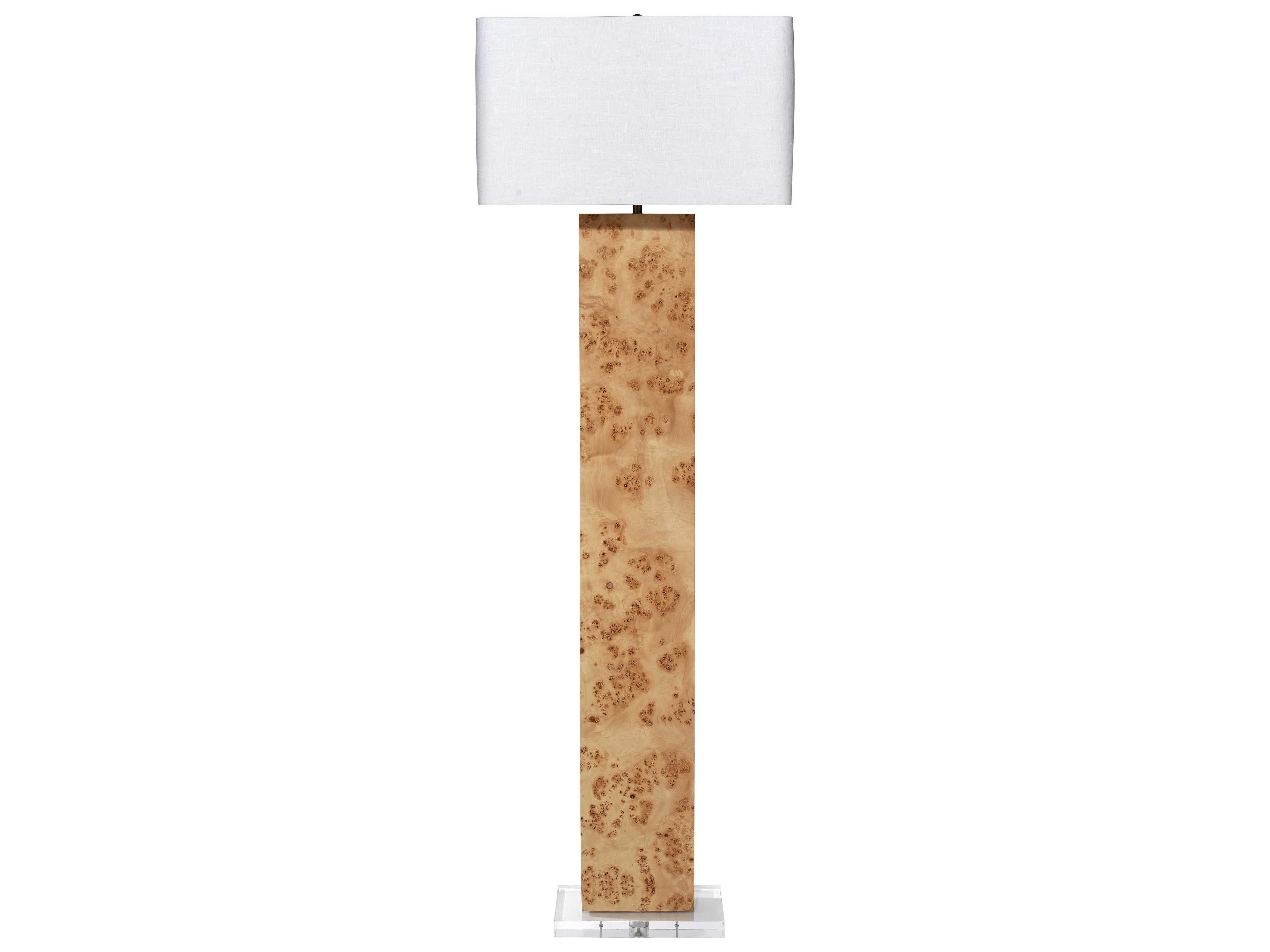 Parallel Natural Burl Wood Floor Lamp