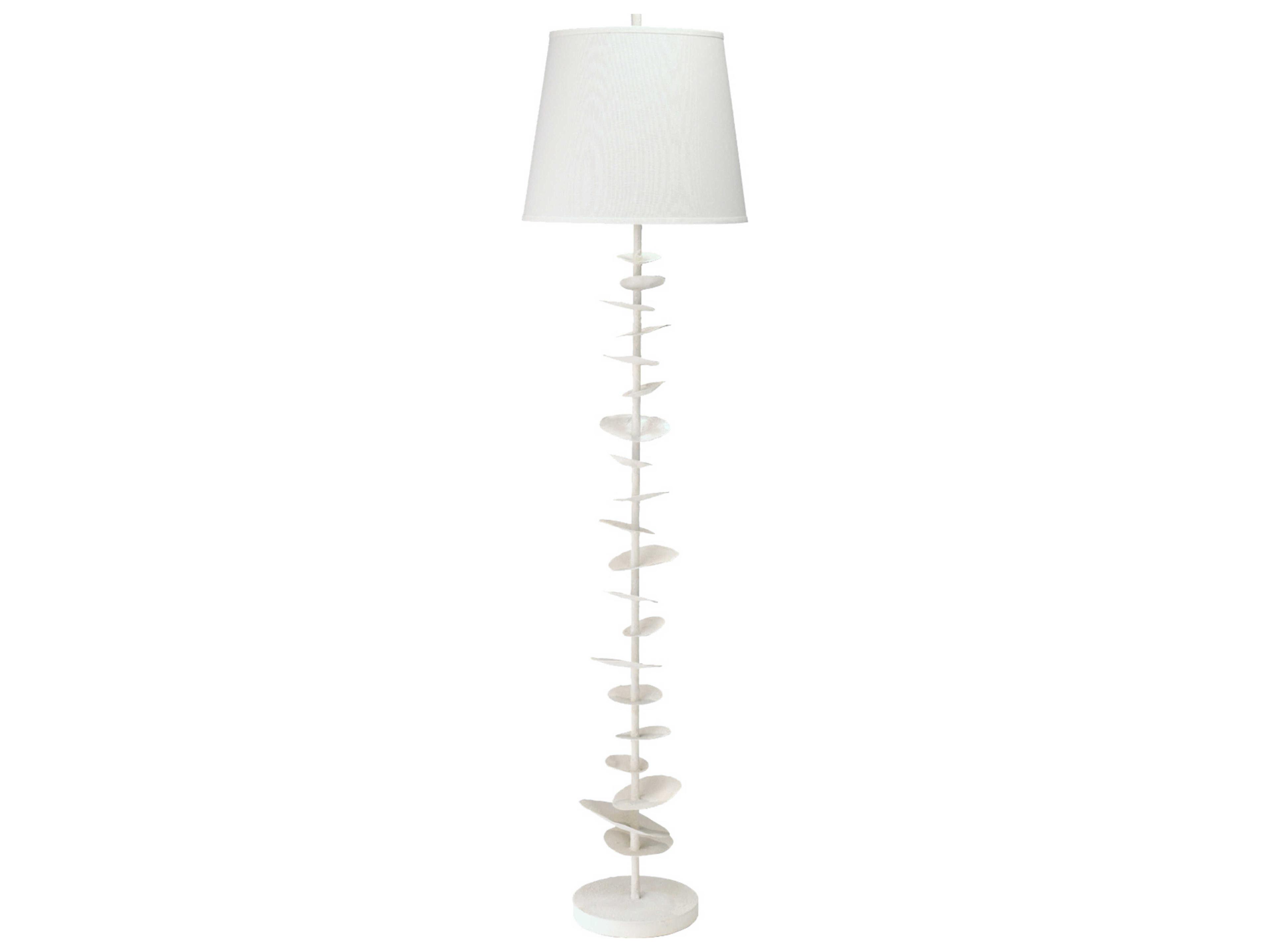 Petals White Gesso Floor Lamp