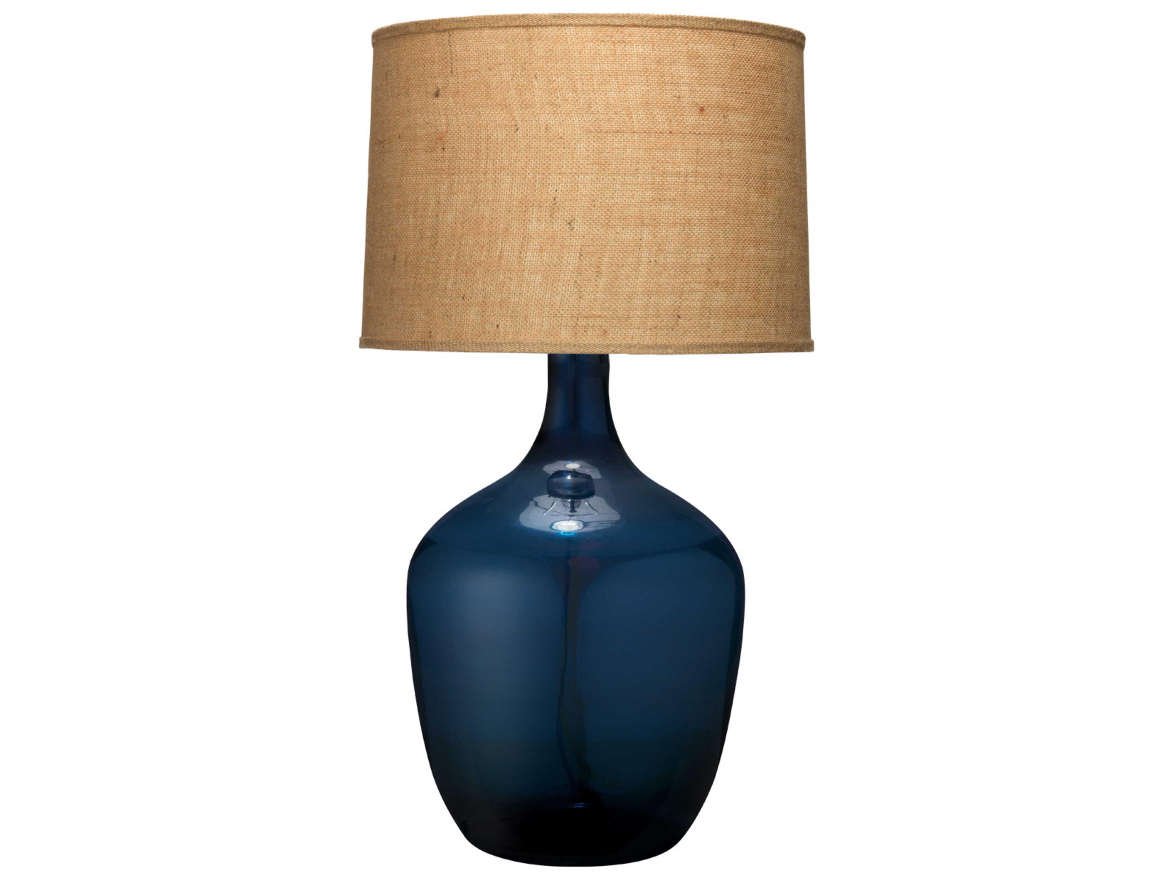 Jamie Young Plum Jar Grey Blue Glass Buffet Lamp