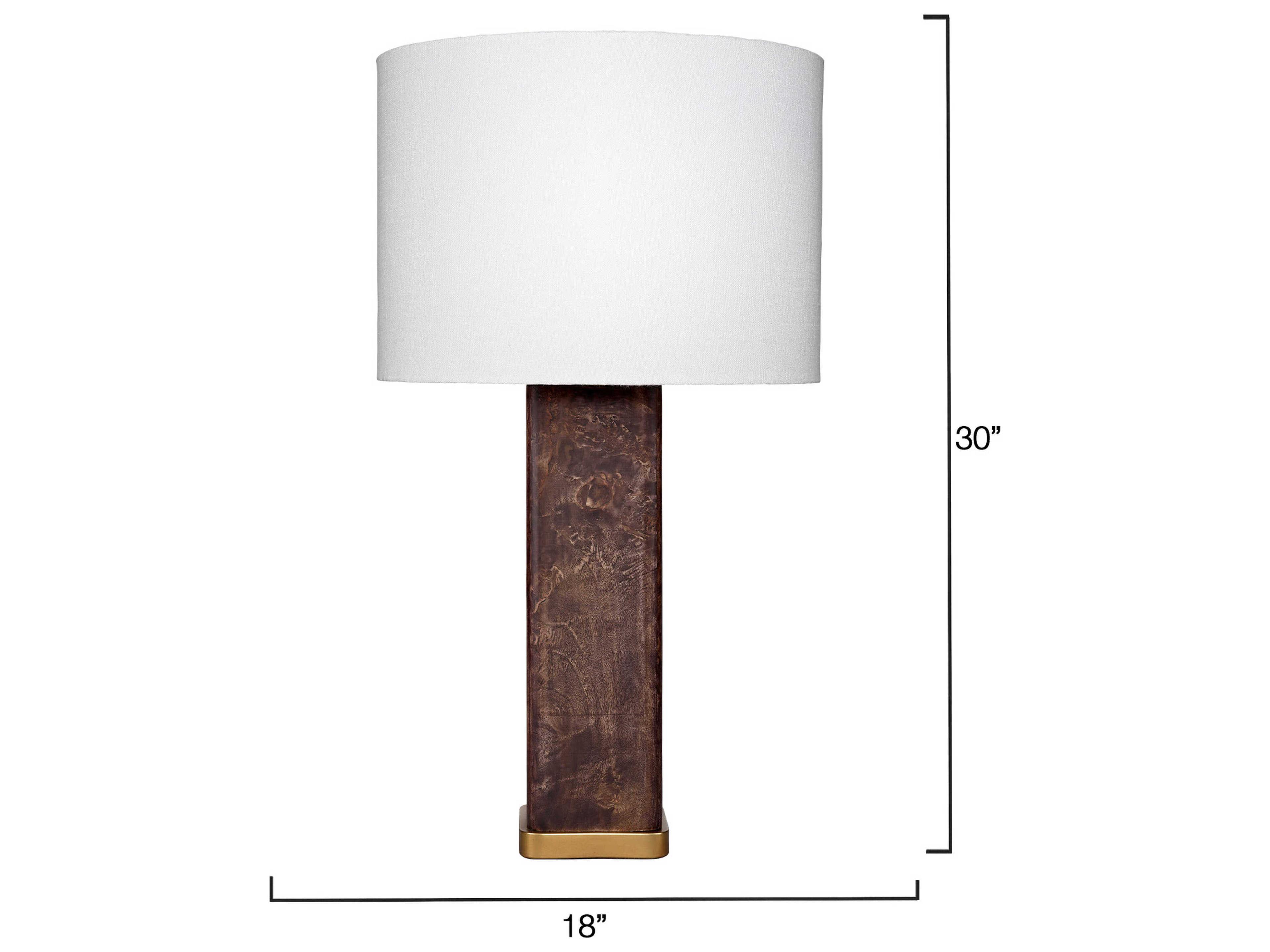 Jamie Young Preston Burl Wood Dark Grey Buffet Lamp