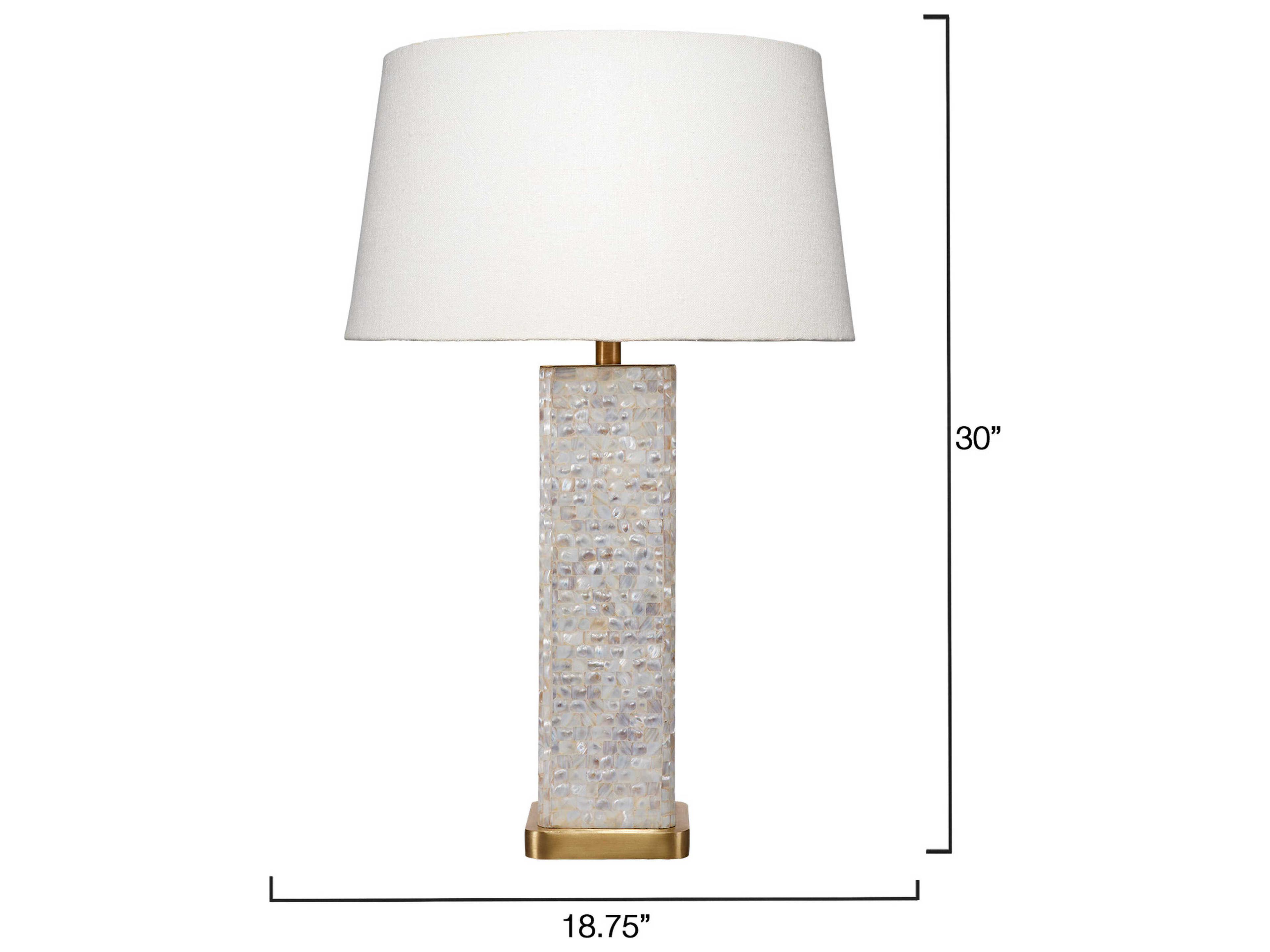 Jamie Young Preston Mother of Pearl Mixed White Buffet Lamp