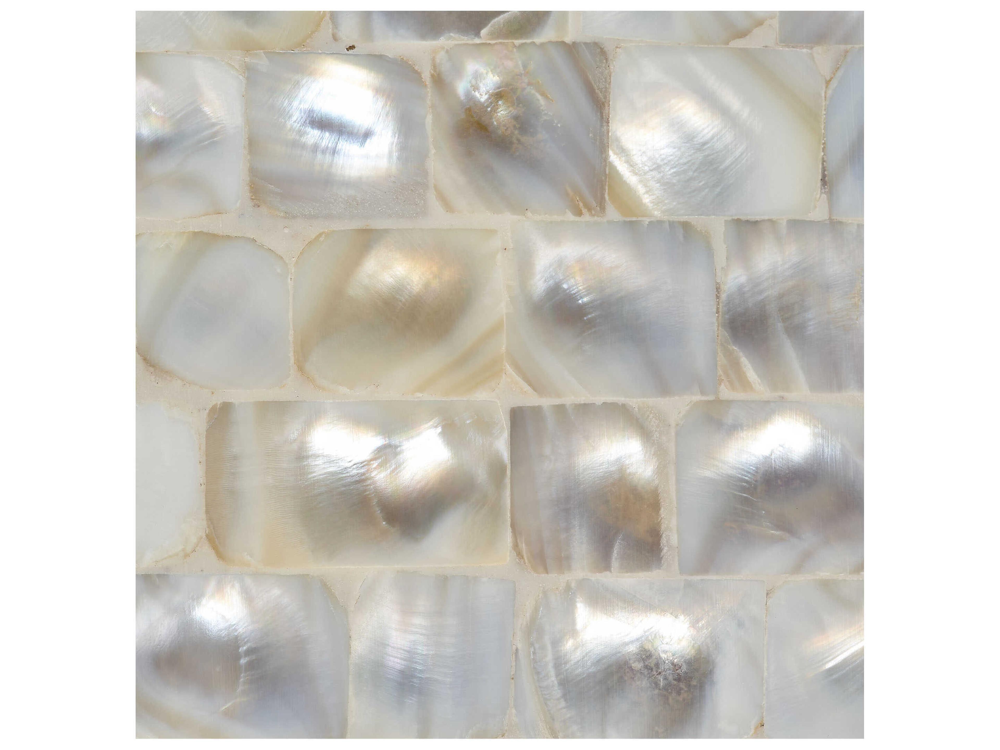 Jamie Young Preston Mother of Pearl Mixed White Buffet Lamp