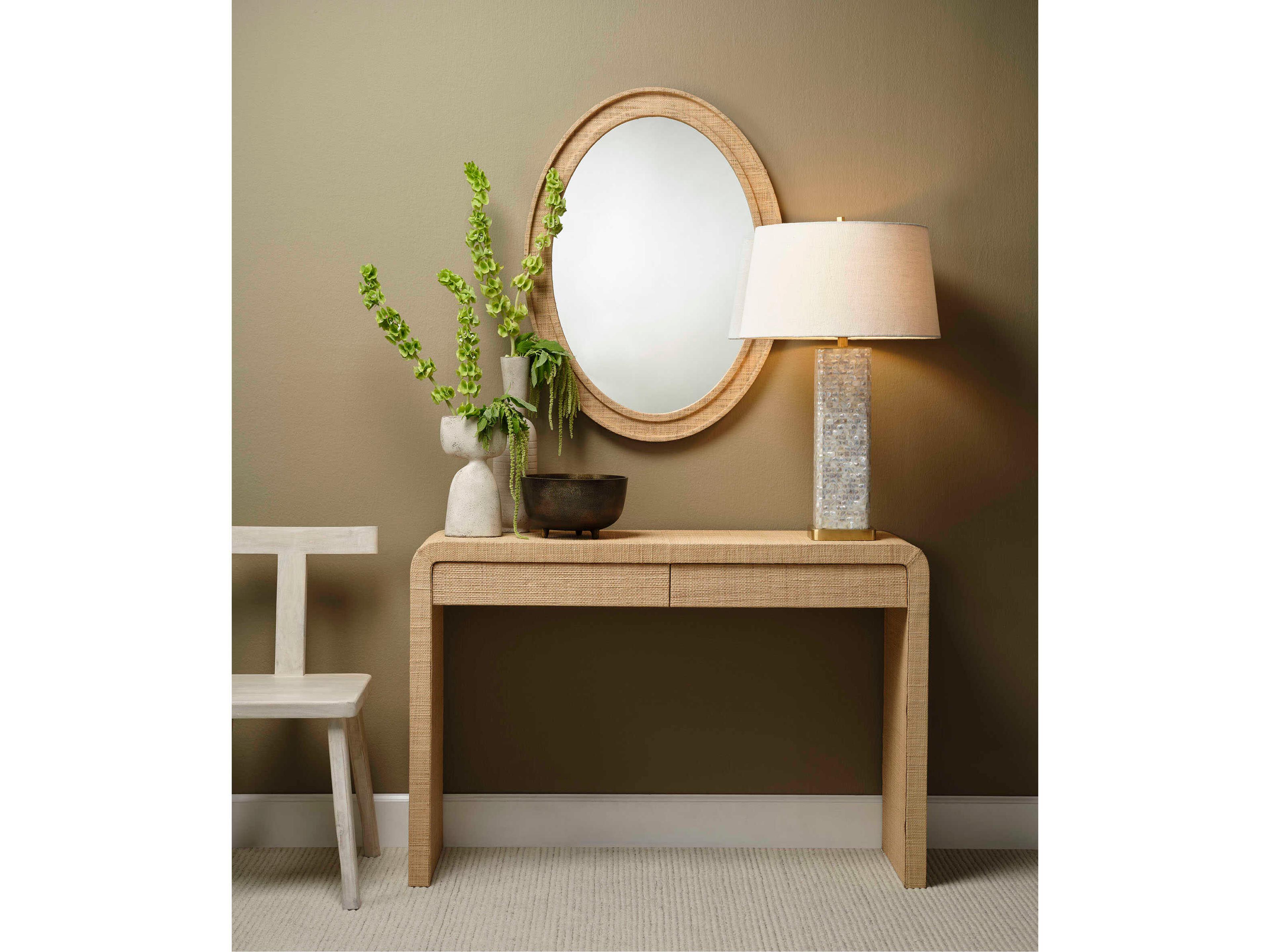 Jamie Young Preston Mother of Pearl Mixed White Buffet Lamp