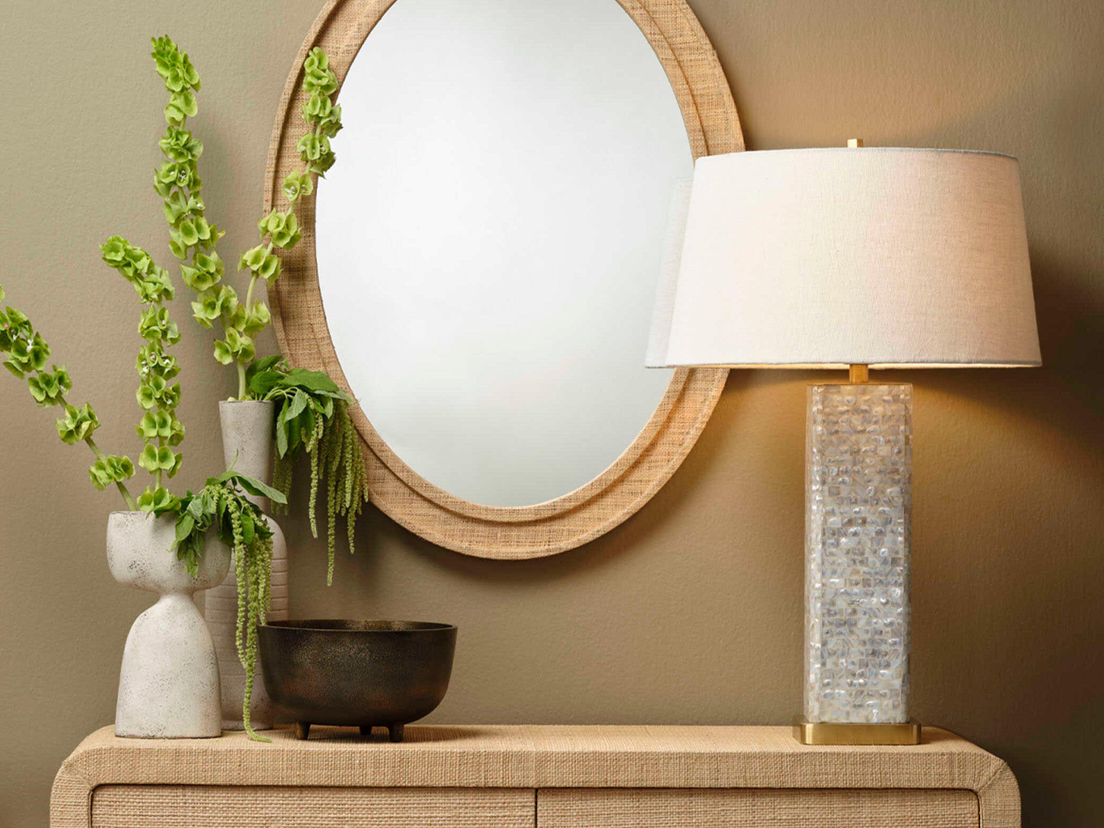 Jamie Young Preston Mother of Pearl Mixed White Buffet Lamp