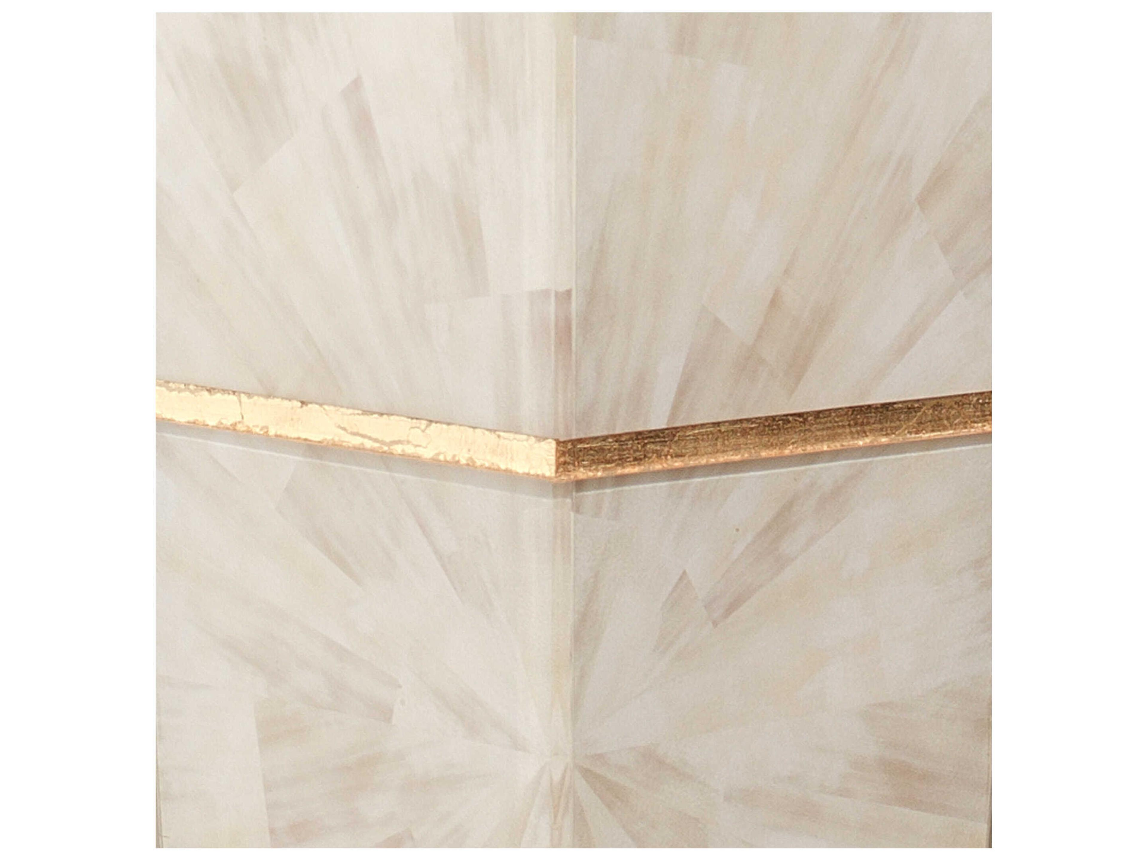 Jamie Young Spectacle Horn Lacquer Gold Leaf White Buffet Lamp