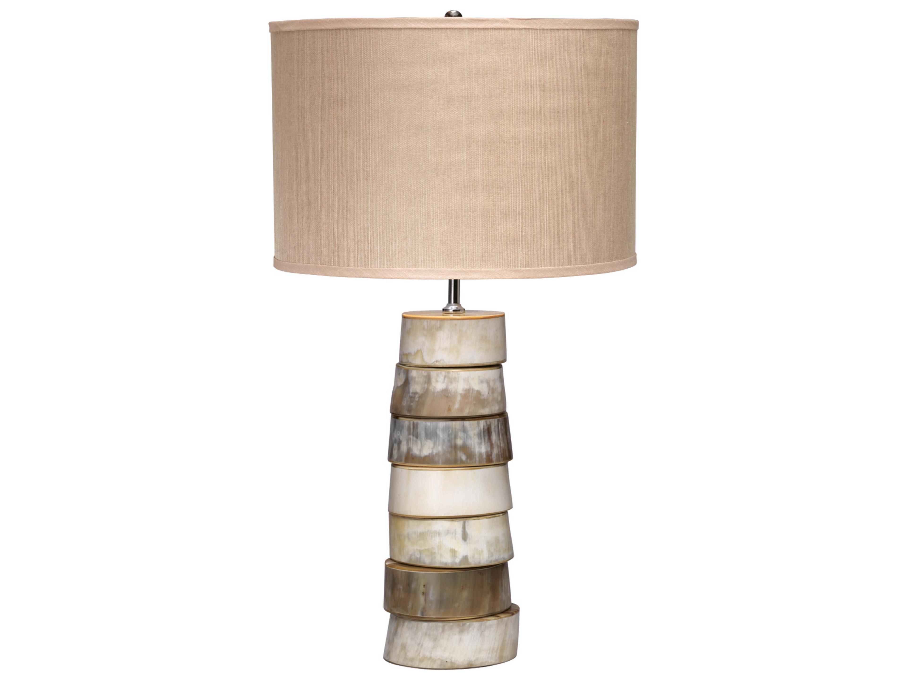 Stacked Horn Off White Buffet Lamp