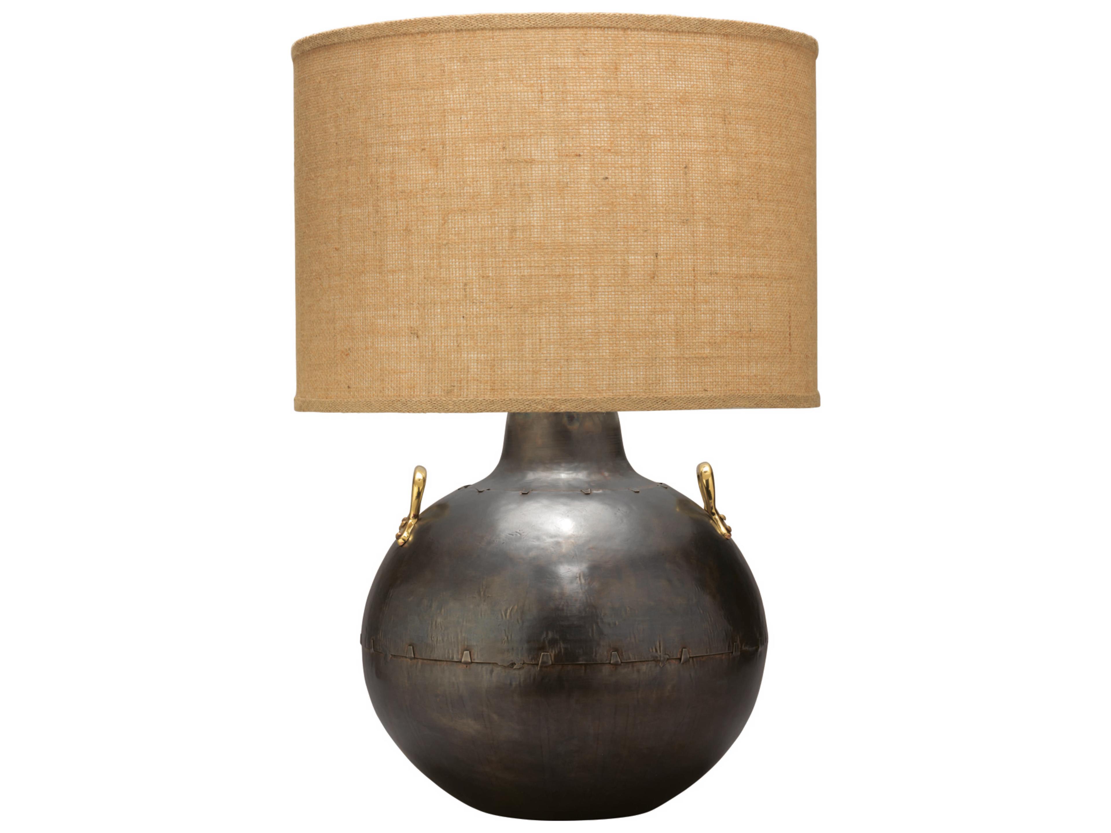 Jamie Young Two Handled Kettle Iron Brown Buffet Lamp