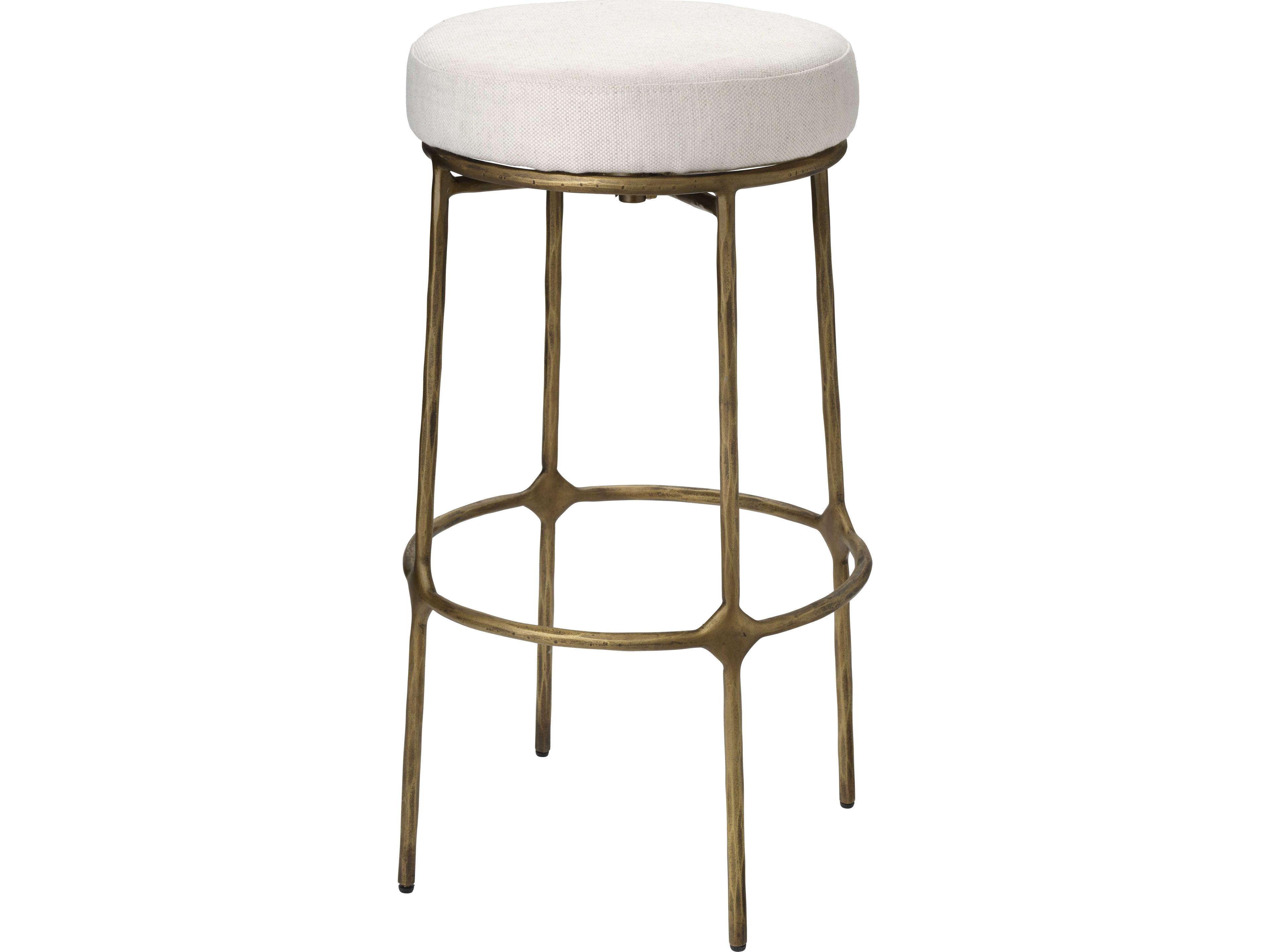 Asteria Ivory Upholstered Bar Stool