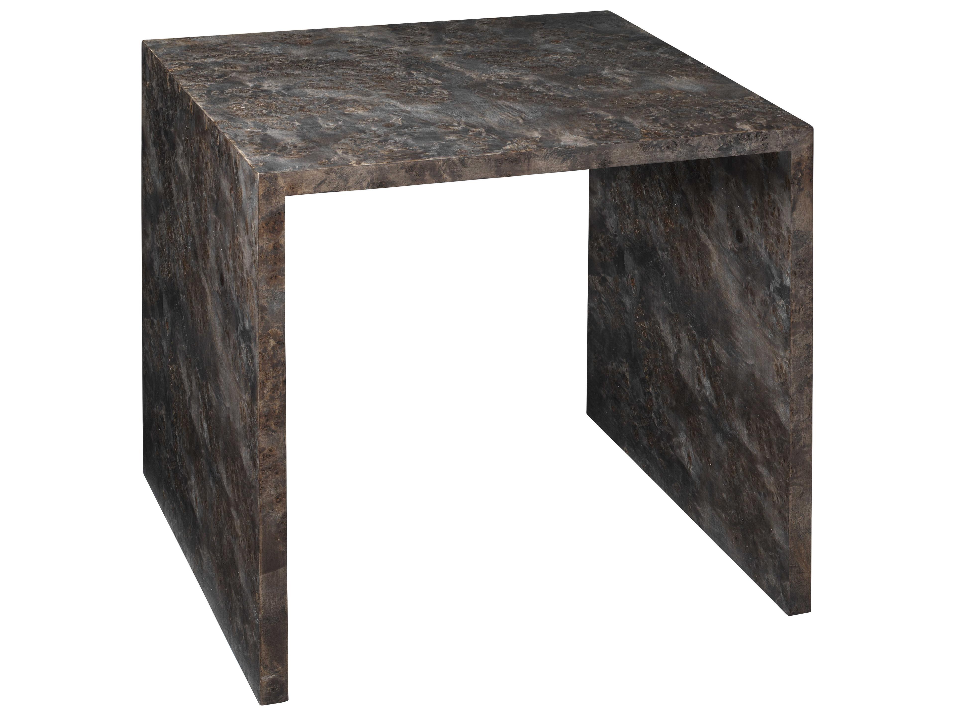 Jamie Young Bedford Rectangular Charcoal Burl Wood End Table