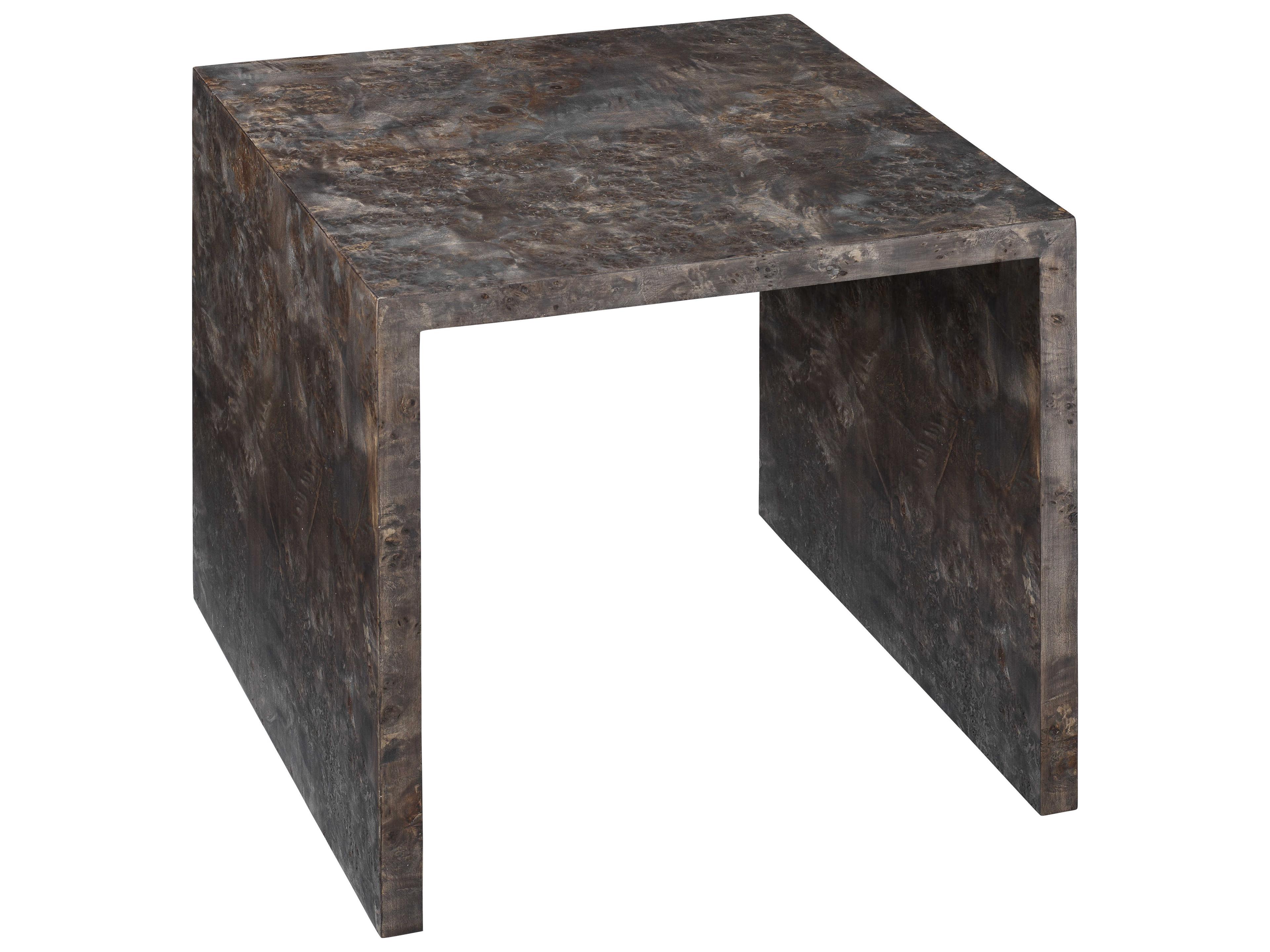 Jamie Young Bedford Rectangular Charcoal Burl Wood End Table