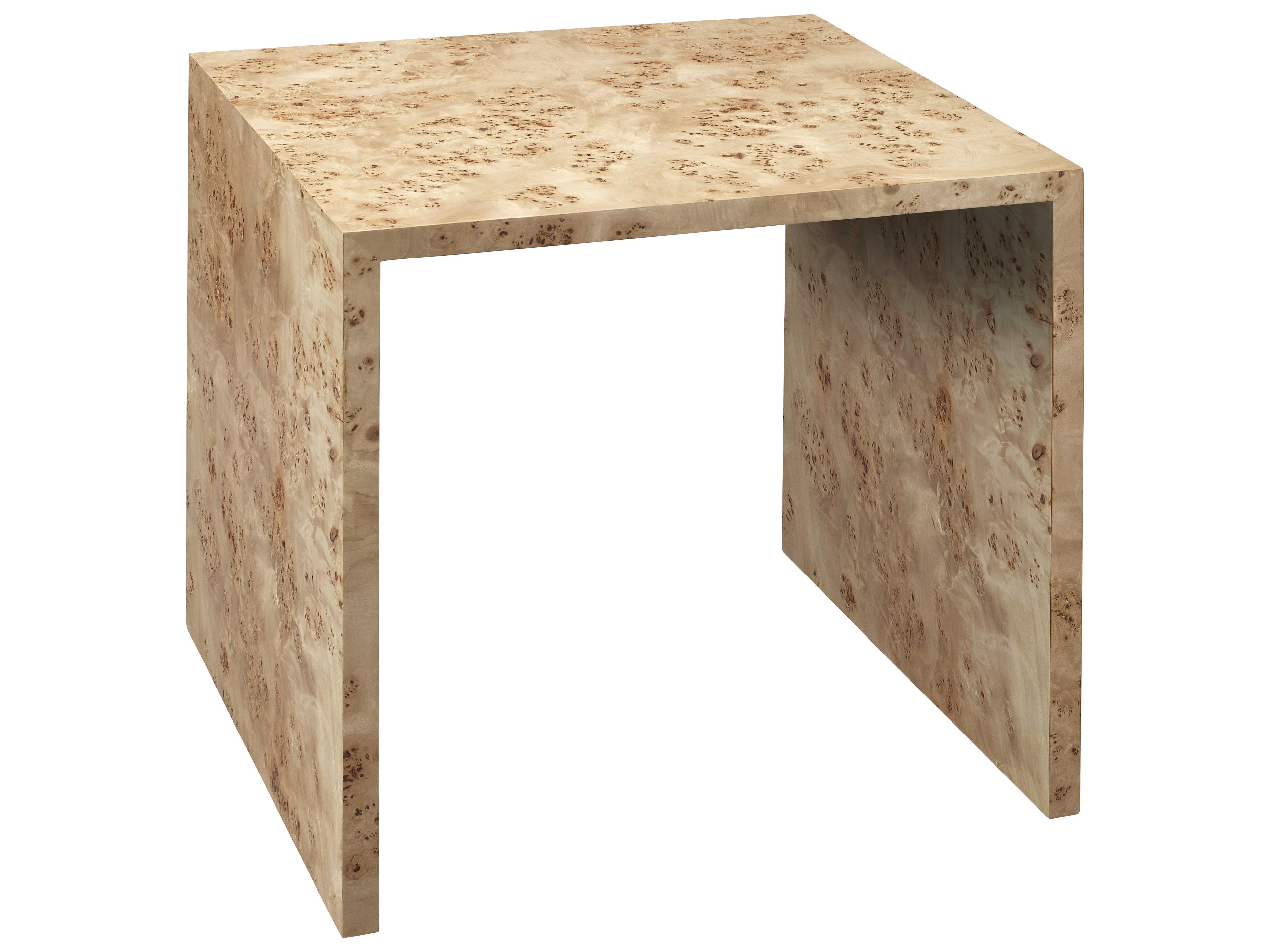 Jamie Young Bedford Rectangular Natural Burl Wood End Table