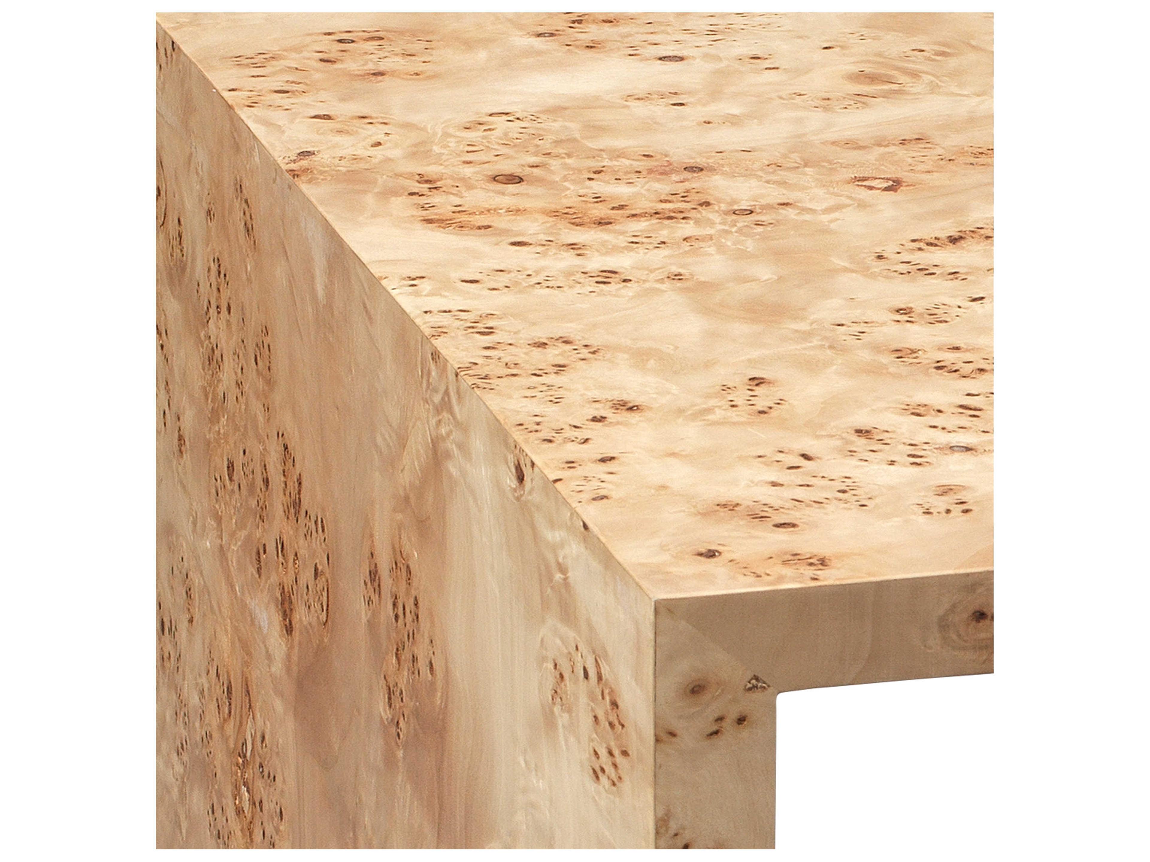 Jamie Young Bedford Rectangular Natural Burl Wood End Table