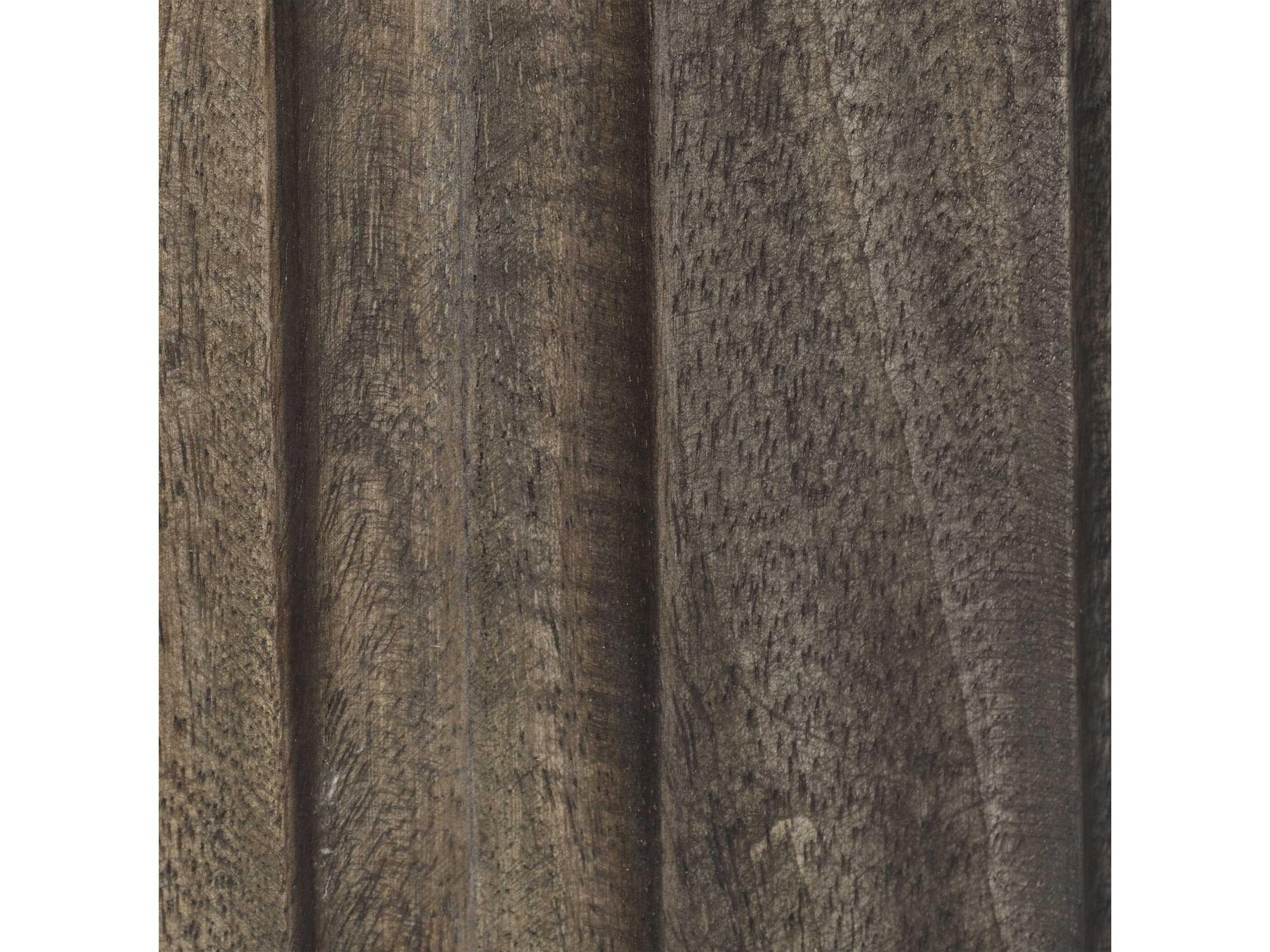 Jamie Young Cremini Round Wood Grey End Table