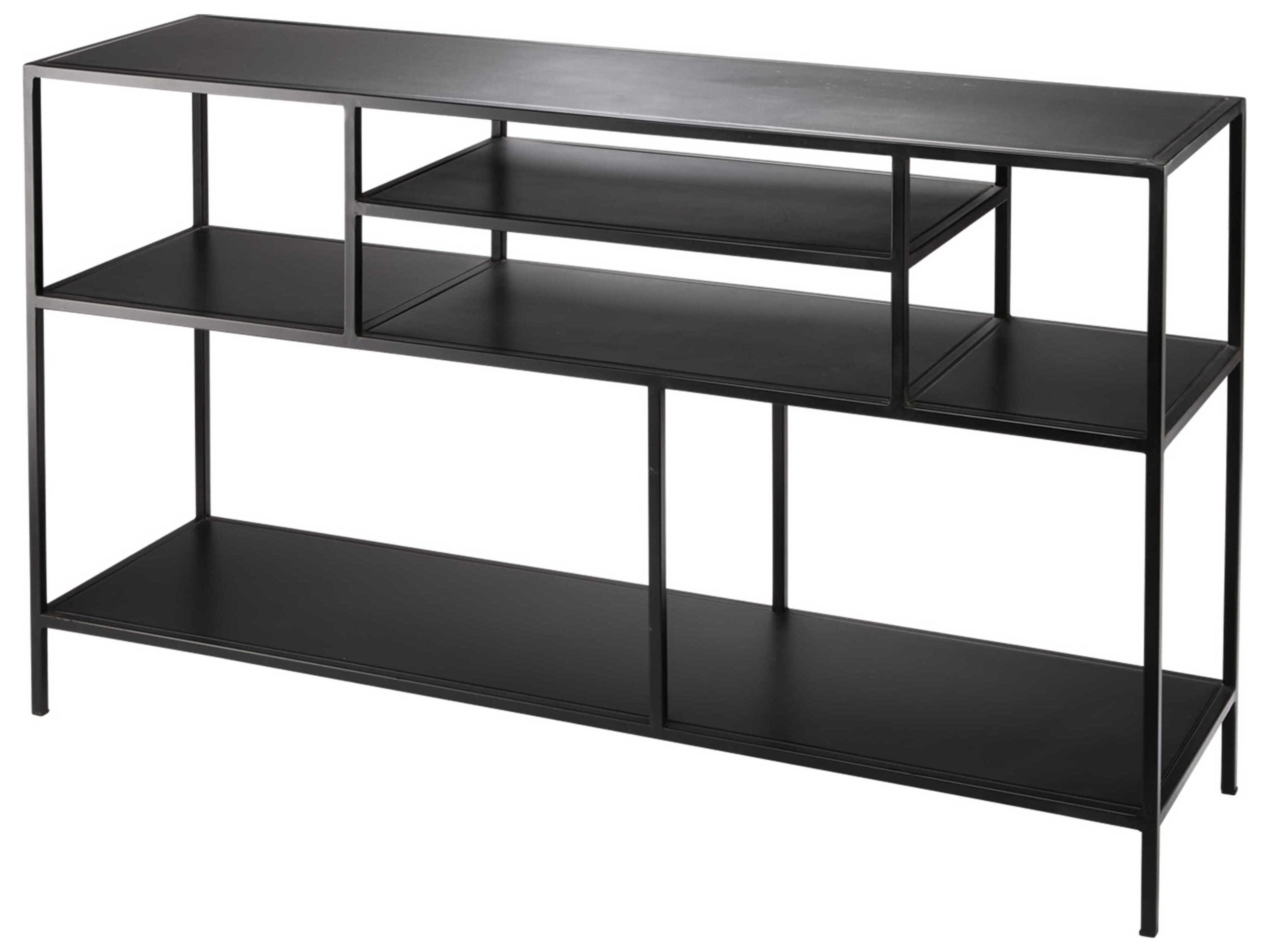 Rectangular Metal Black Iron Console Table