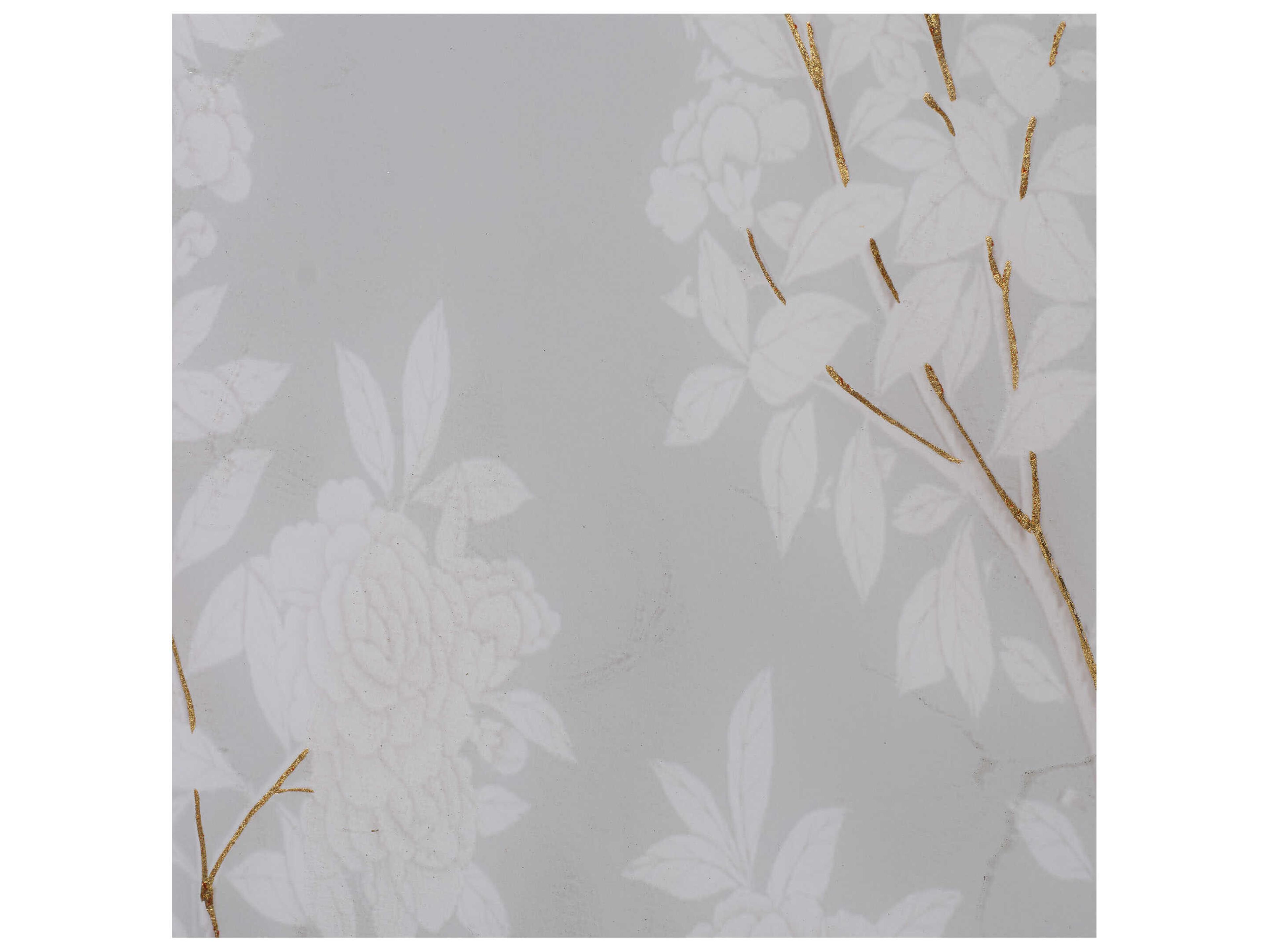 Jamie Young Garland Floral 14" Square Grey End Table