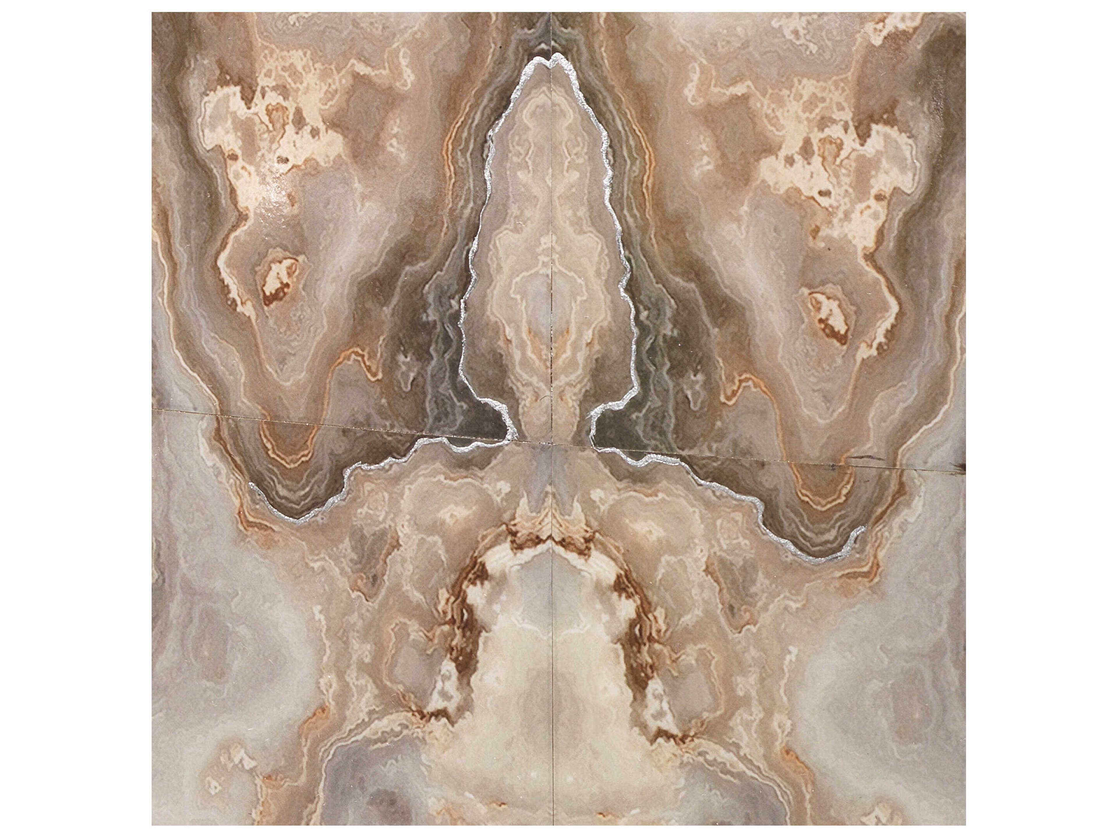 Jamie Young Square Wood Grey Cream Lacquer End Table