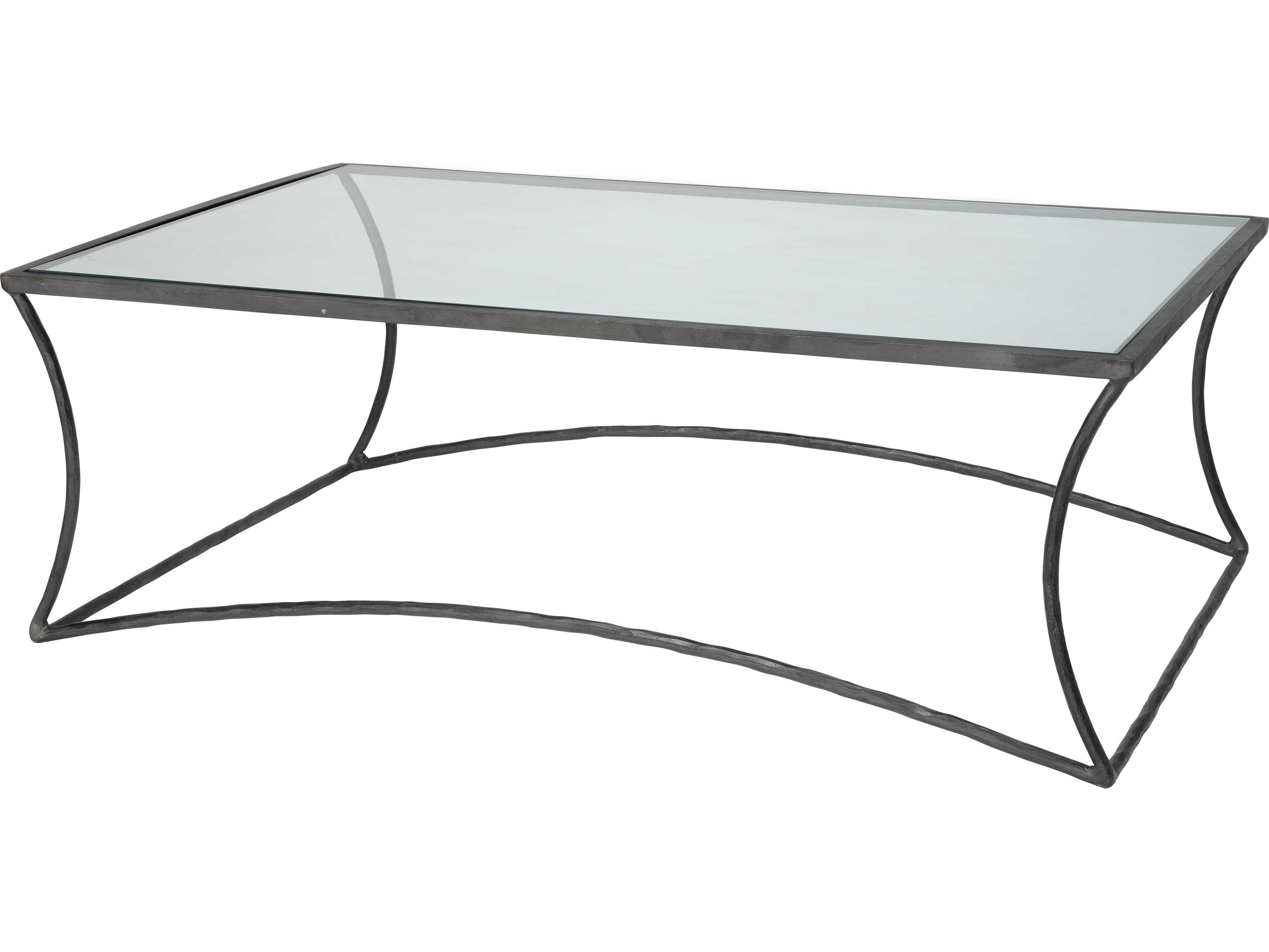 Jamie Young Kai Rectangular Glass Black Coffee Table