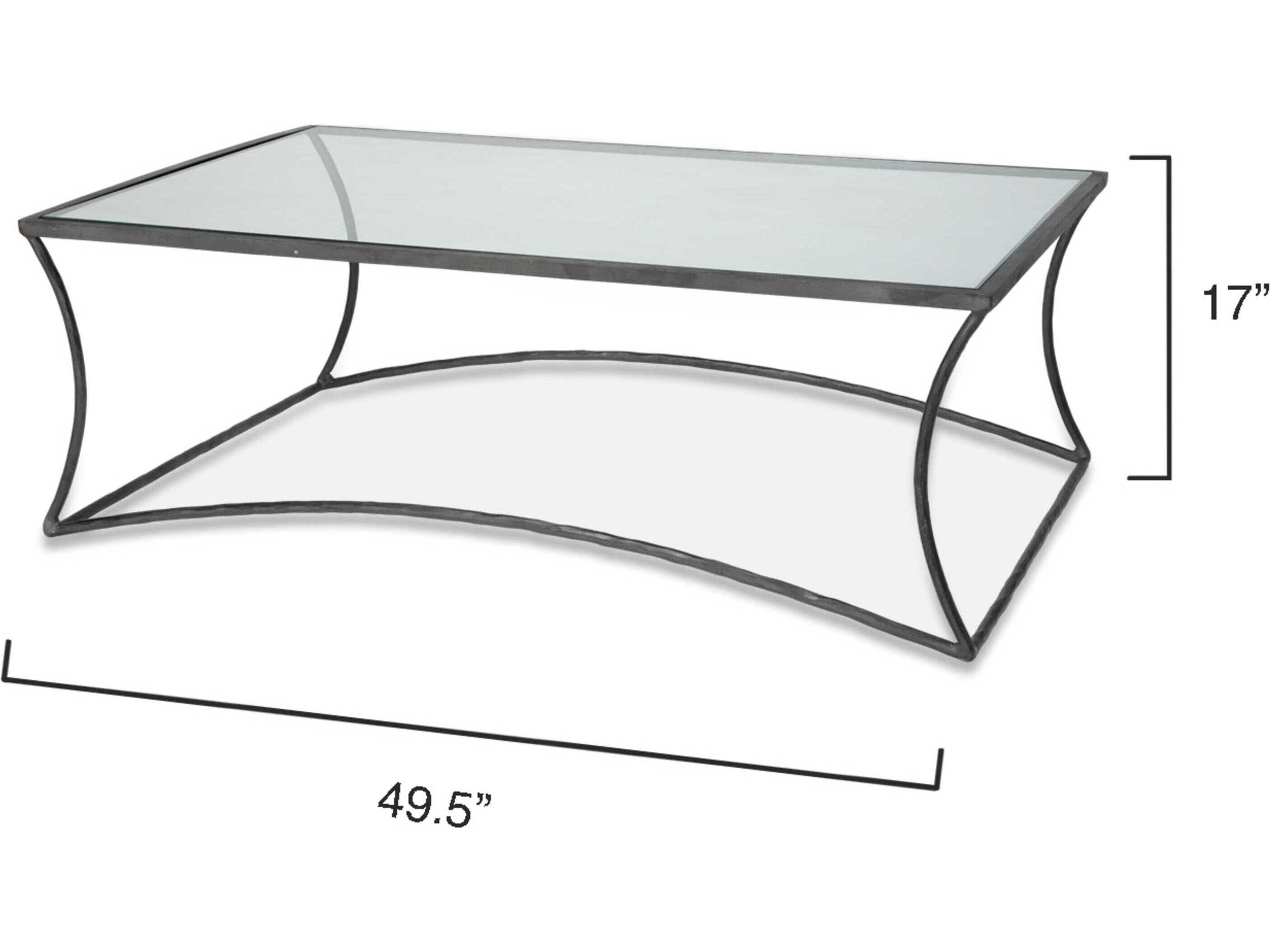 Jamie Young Kai Rectangular Glass Black Coffee Table