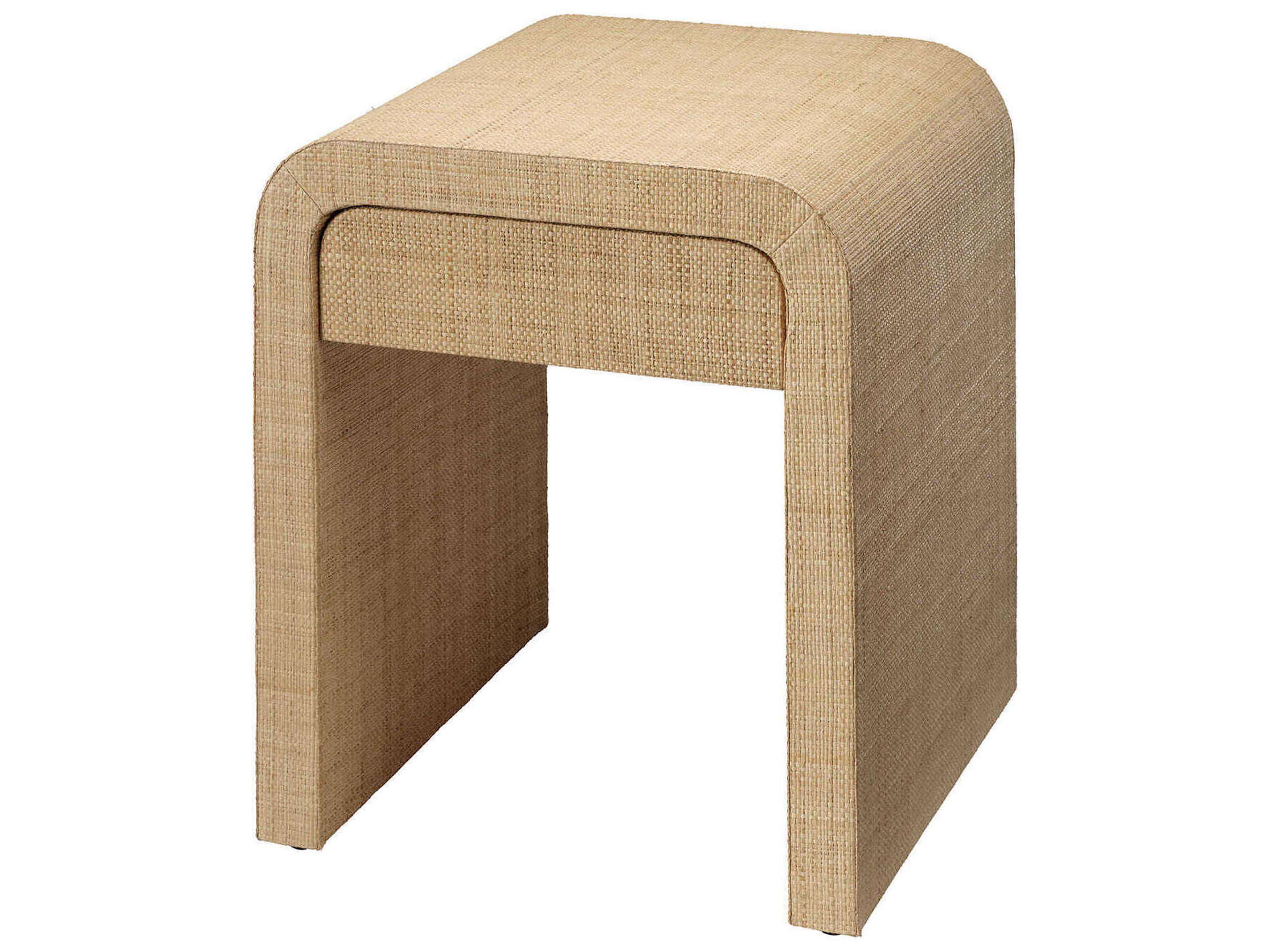Montecito 18" Rectangular Raffia Natural End Table