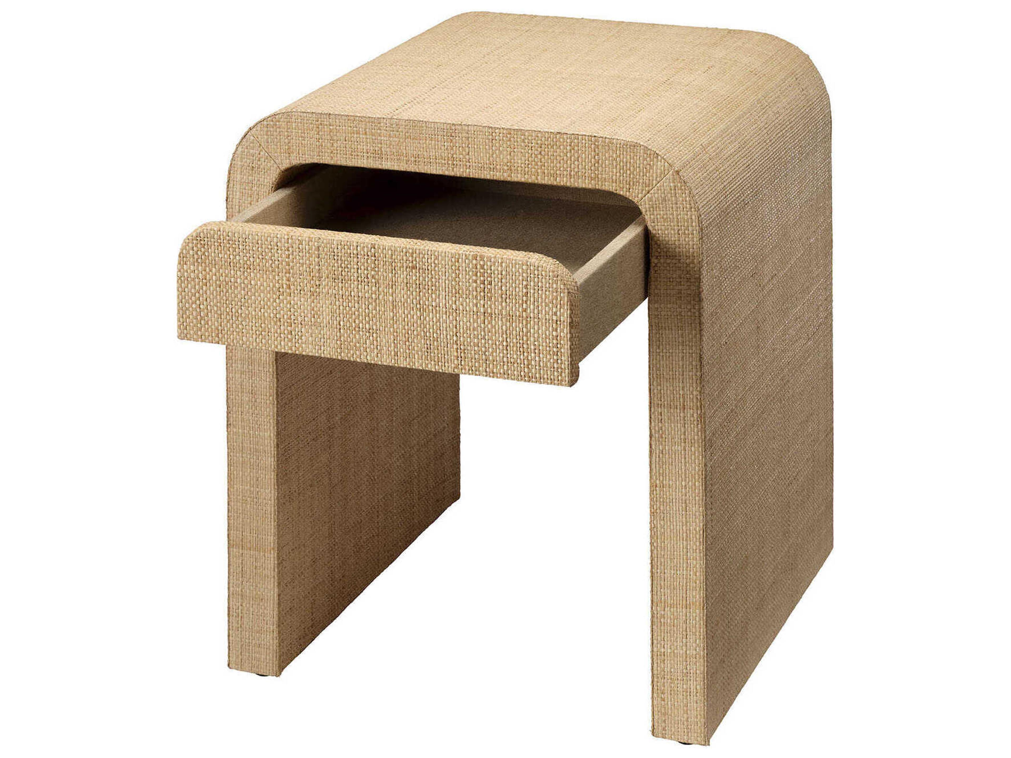 Jamie Young Montecito 18" Rectangular Raffia Natural End Table