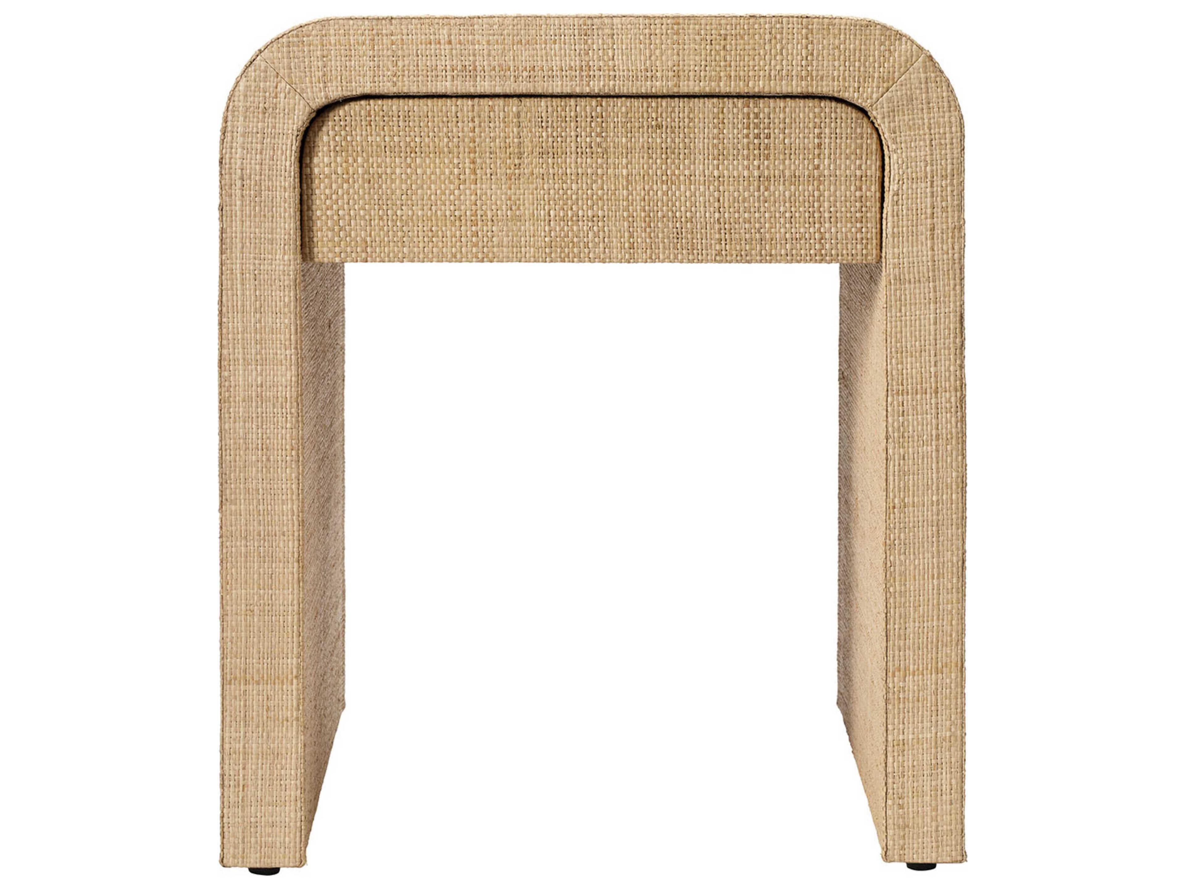 Jamie Young Montecito 18" Rectangular Raffia Natural End Table