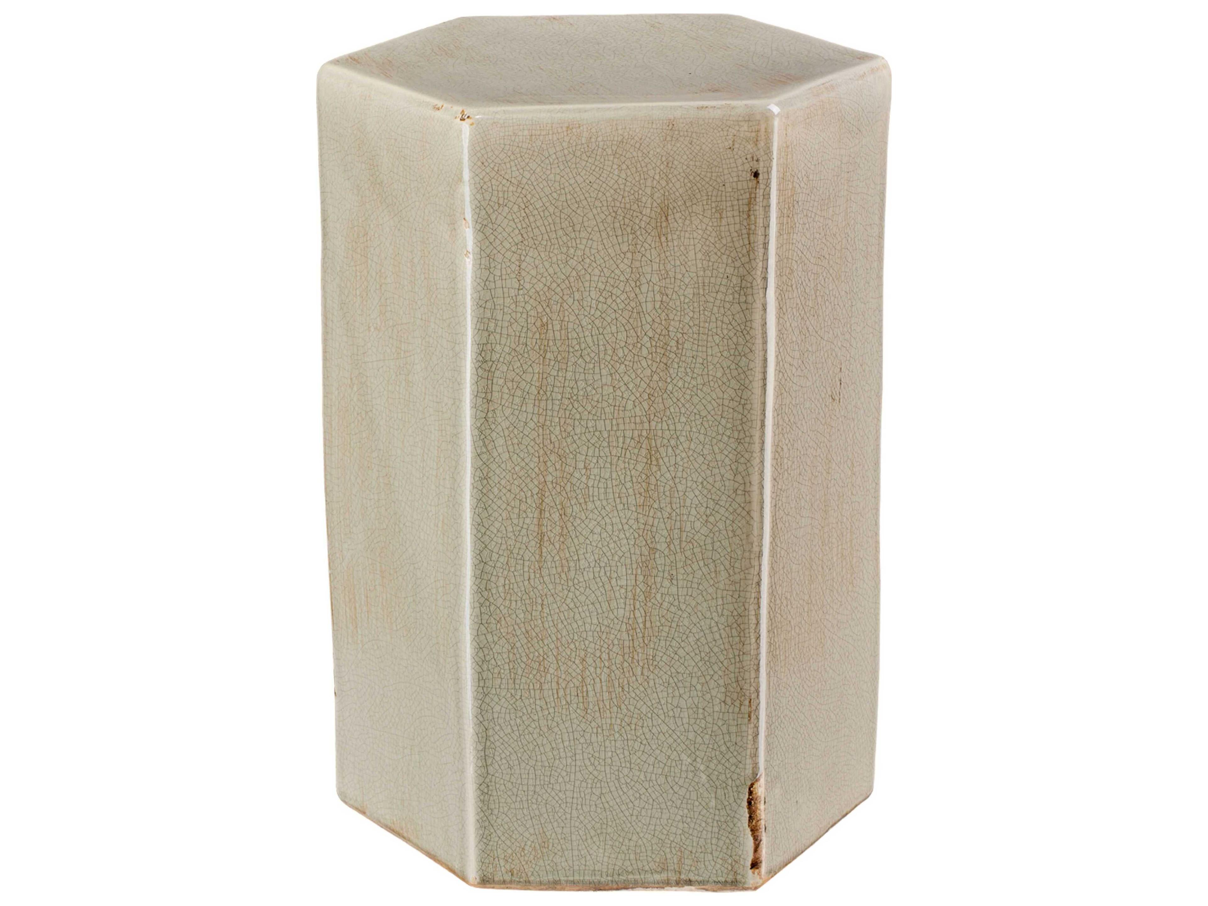 Porto Hexagon Ceramic Pistachio End Table