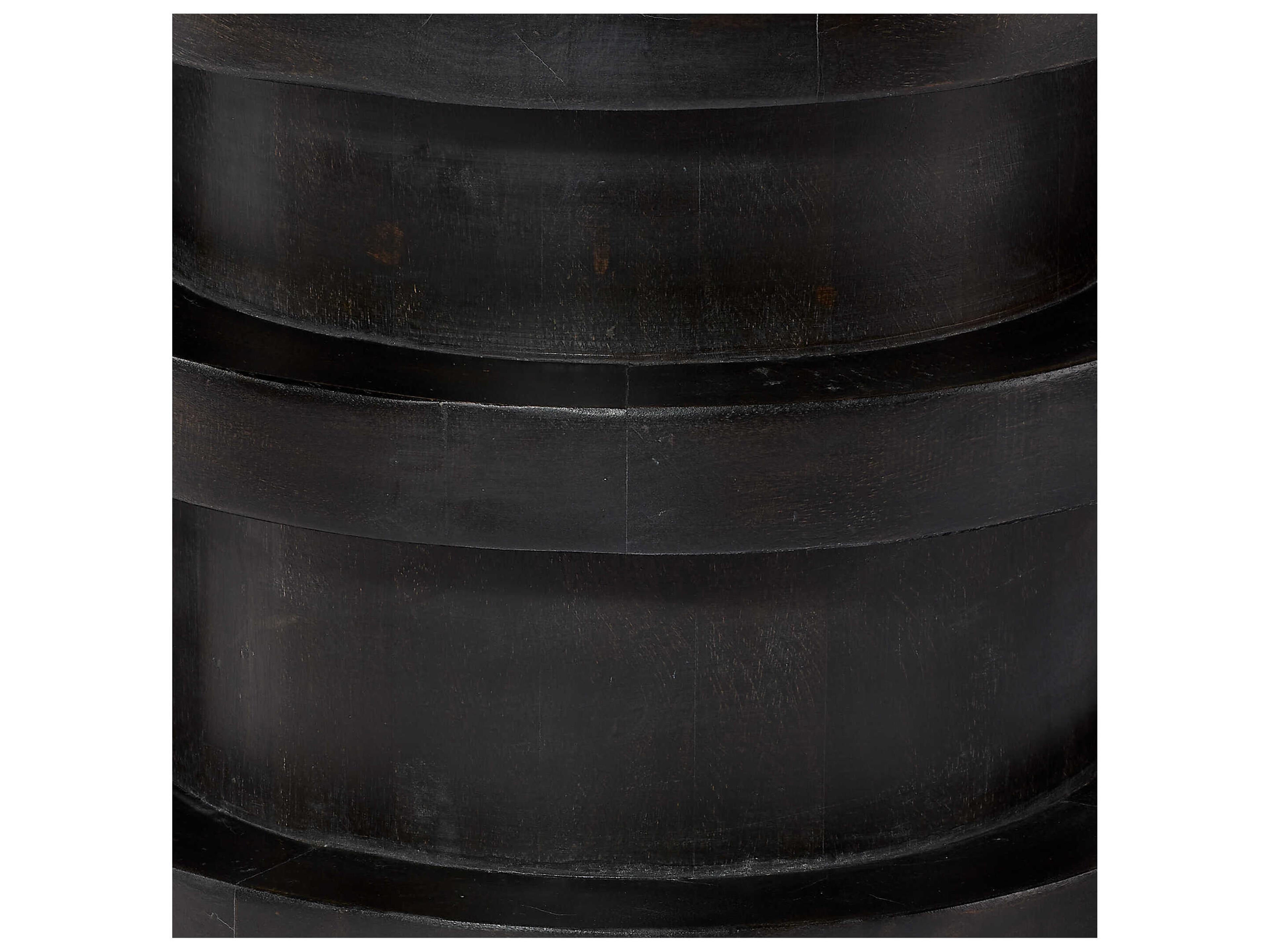 Jamie Young Revolve Round Wood Charcoal End Table