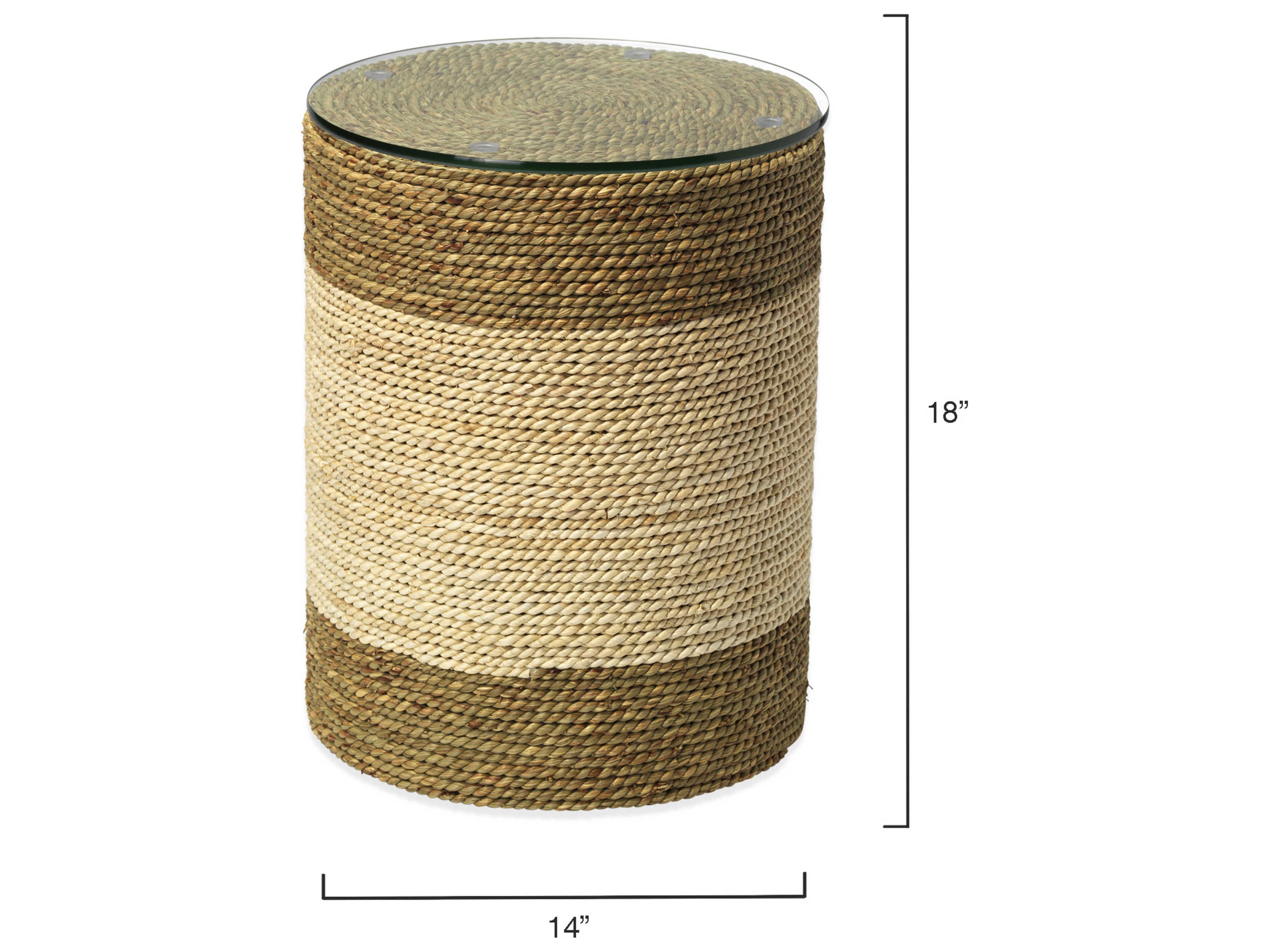 Jamie Young Saint Bart Round Glass End Table