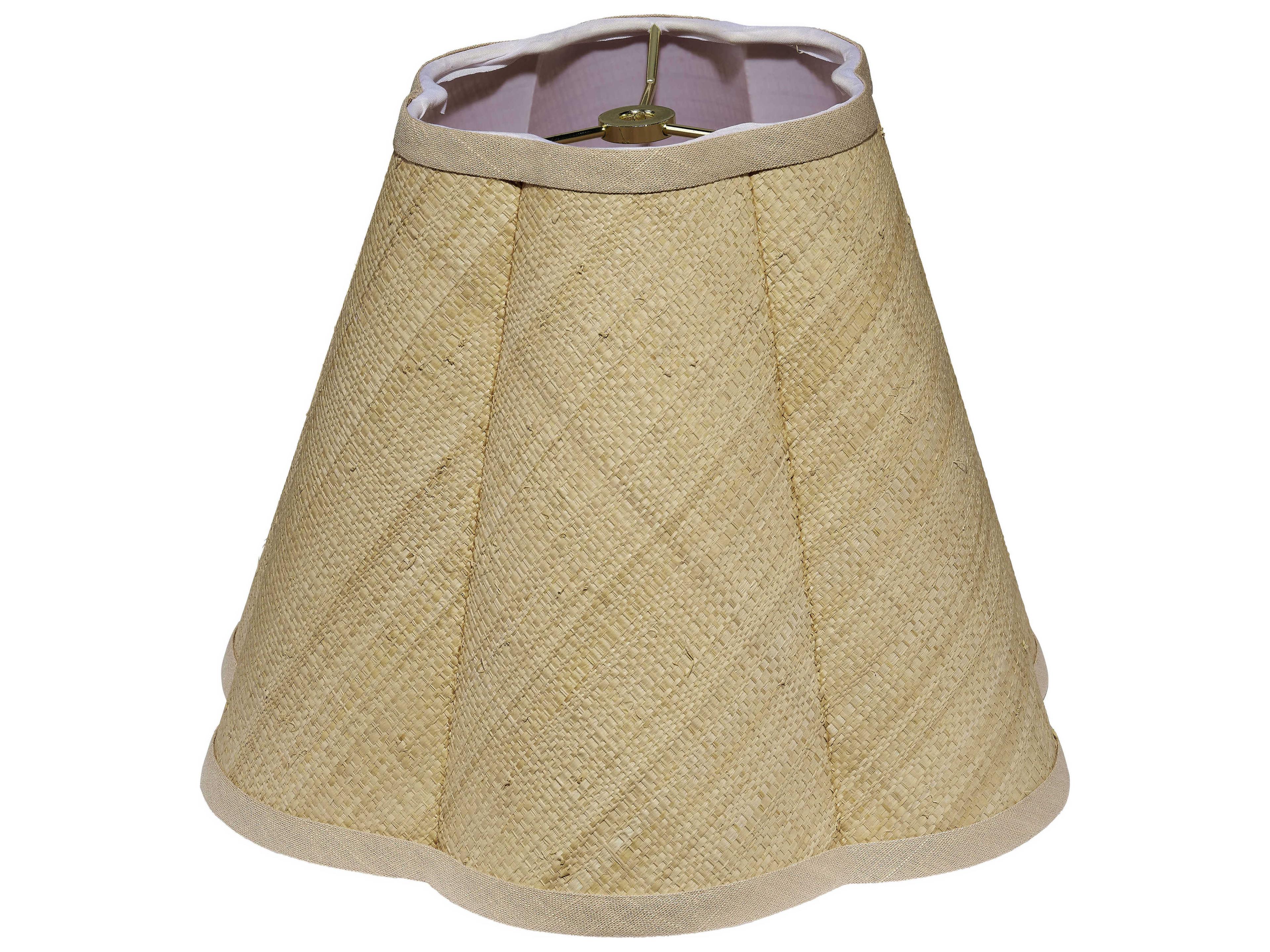Scalloped Raffia Lamp Shade