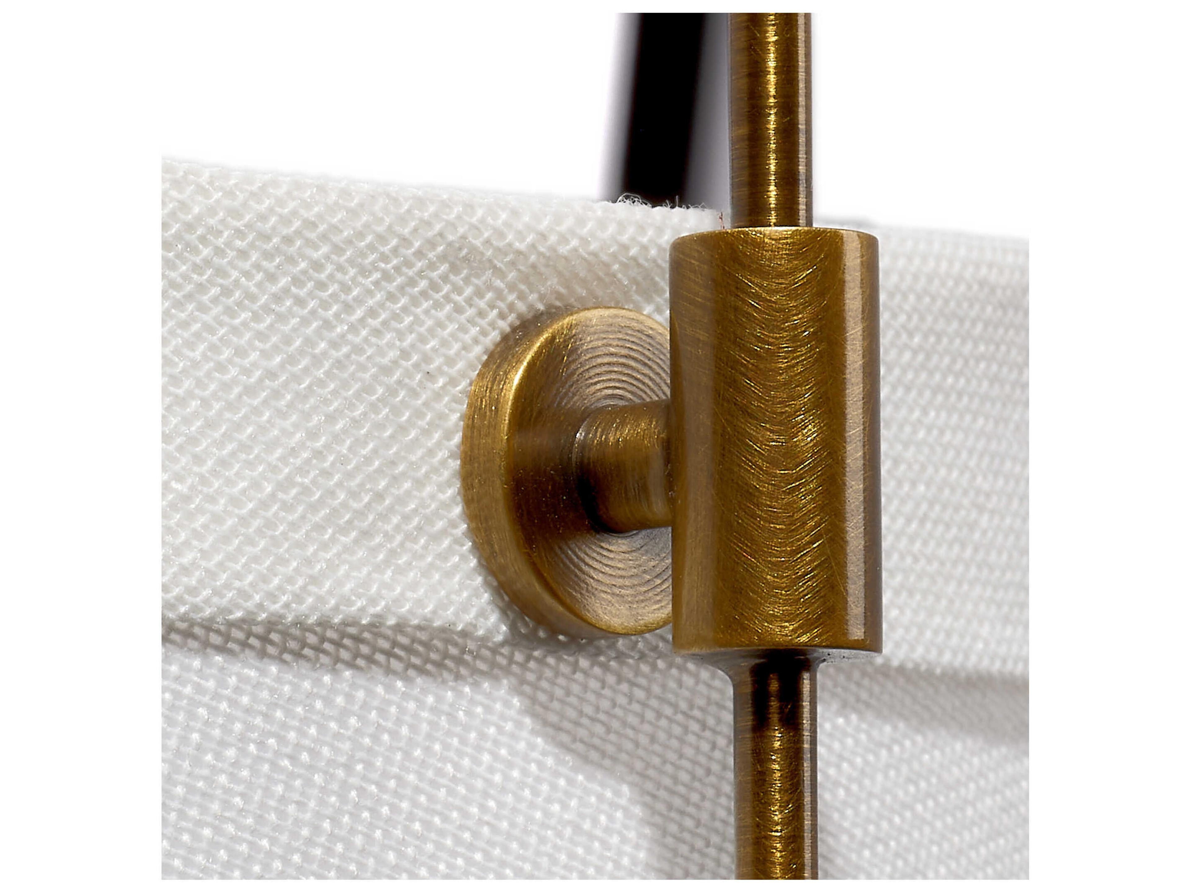 Jamie Young California 1-Light Antique Brass With Off White Linen Wall Sconce