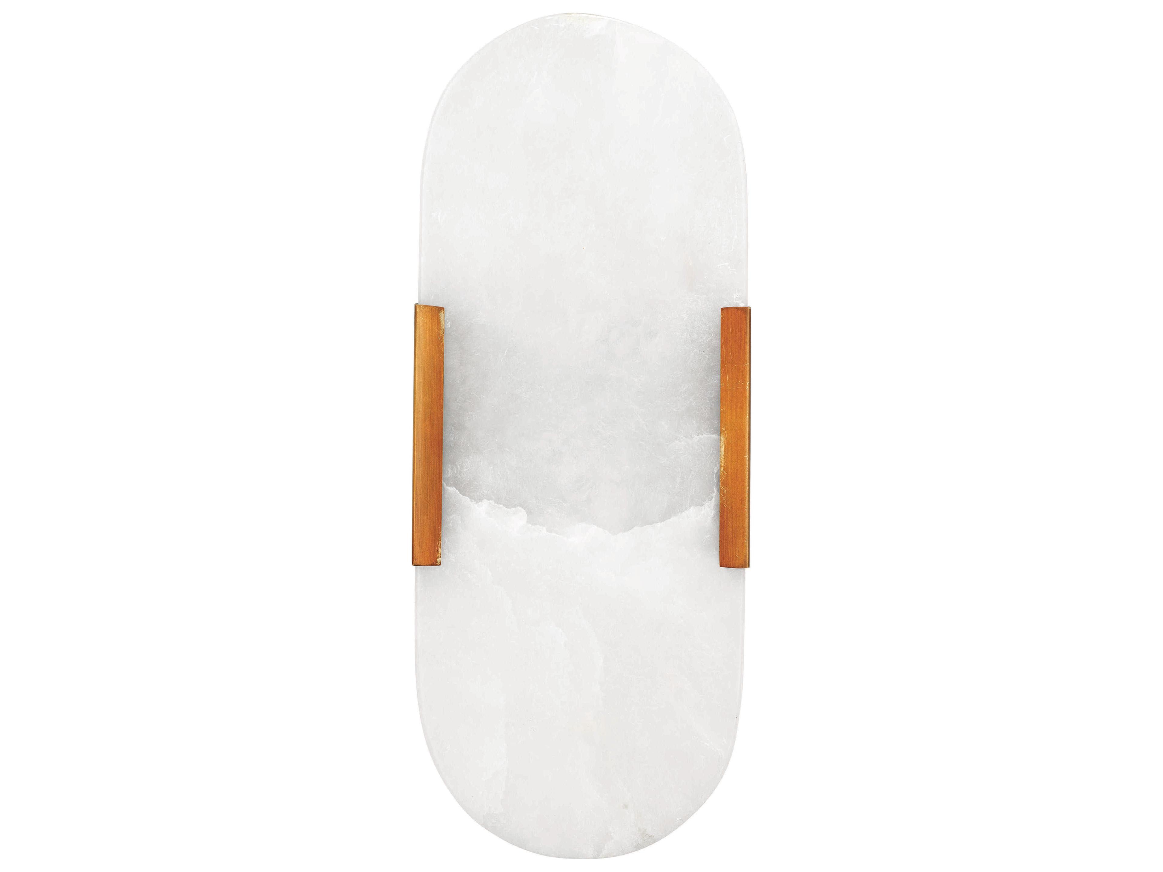 Delphi 2-Light Antique Brass White Wall Sconce