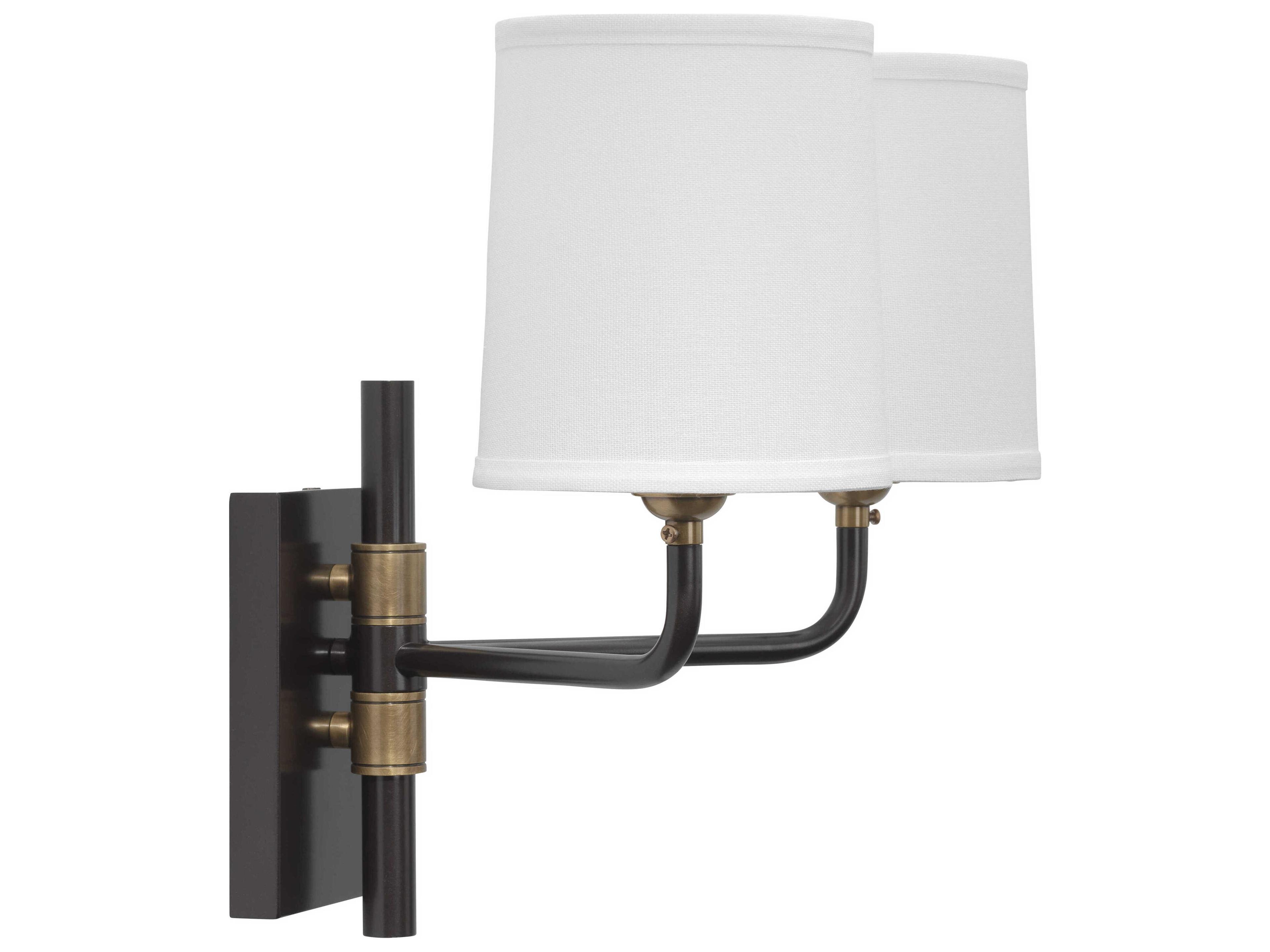 Jamie Young 2-Light Oil Rubbed Bronze Antique Brass Wall Sconce
