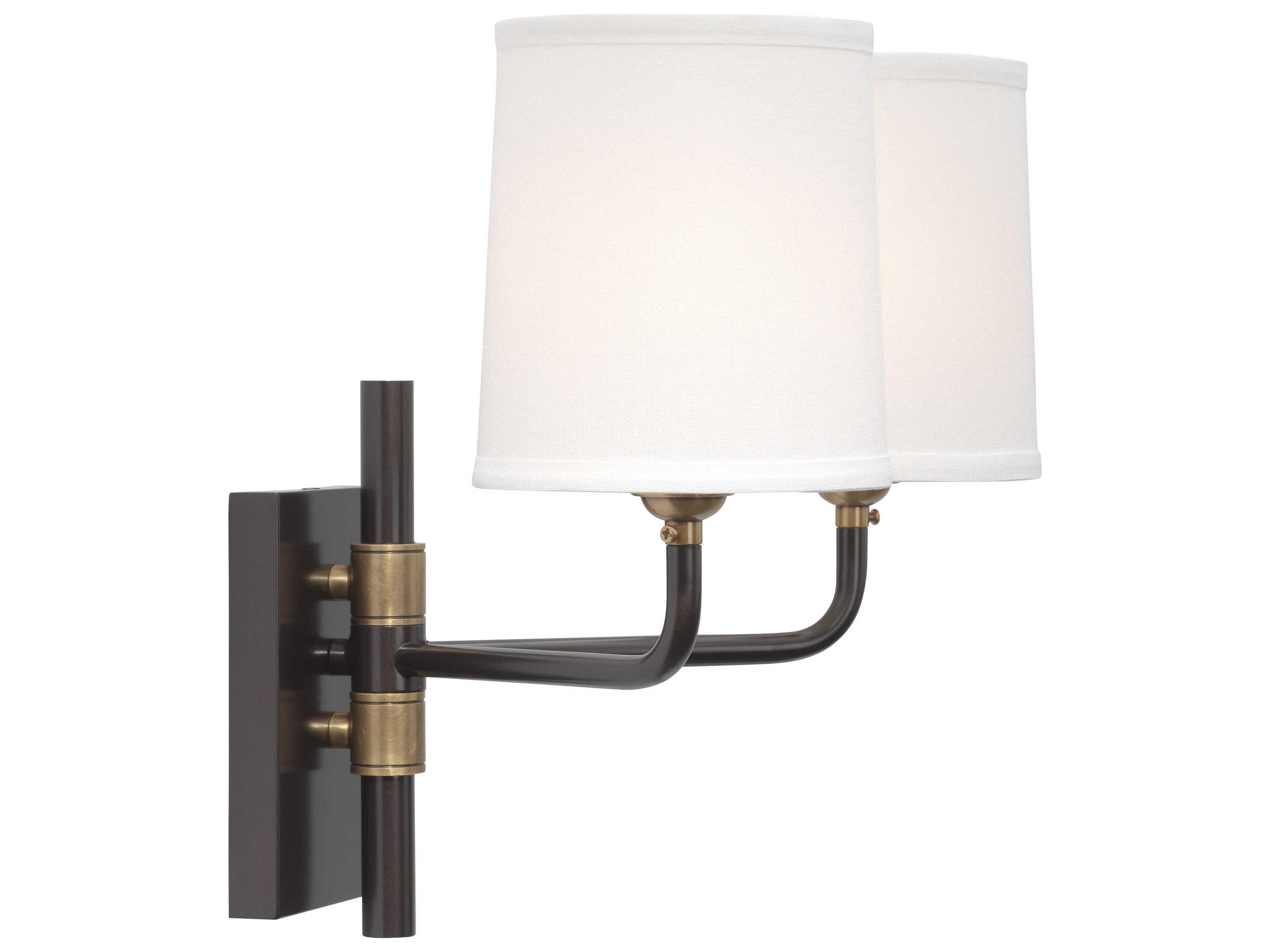 Jamie Young 2-Light Oil Rubbed Bronze Antique Brass Wall Sconce