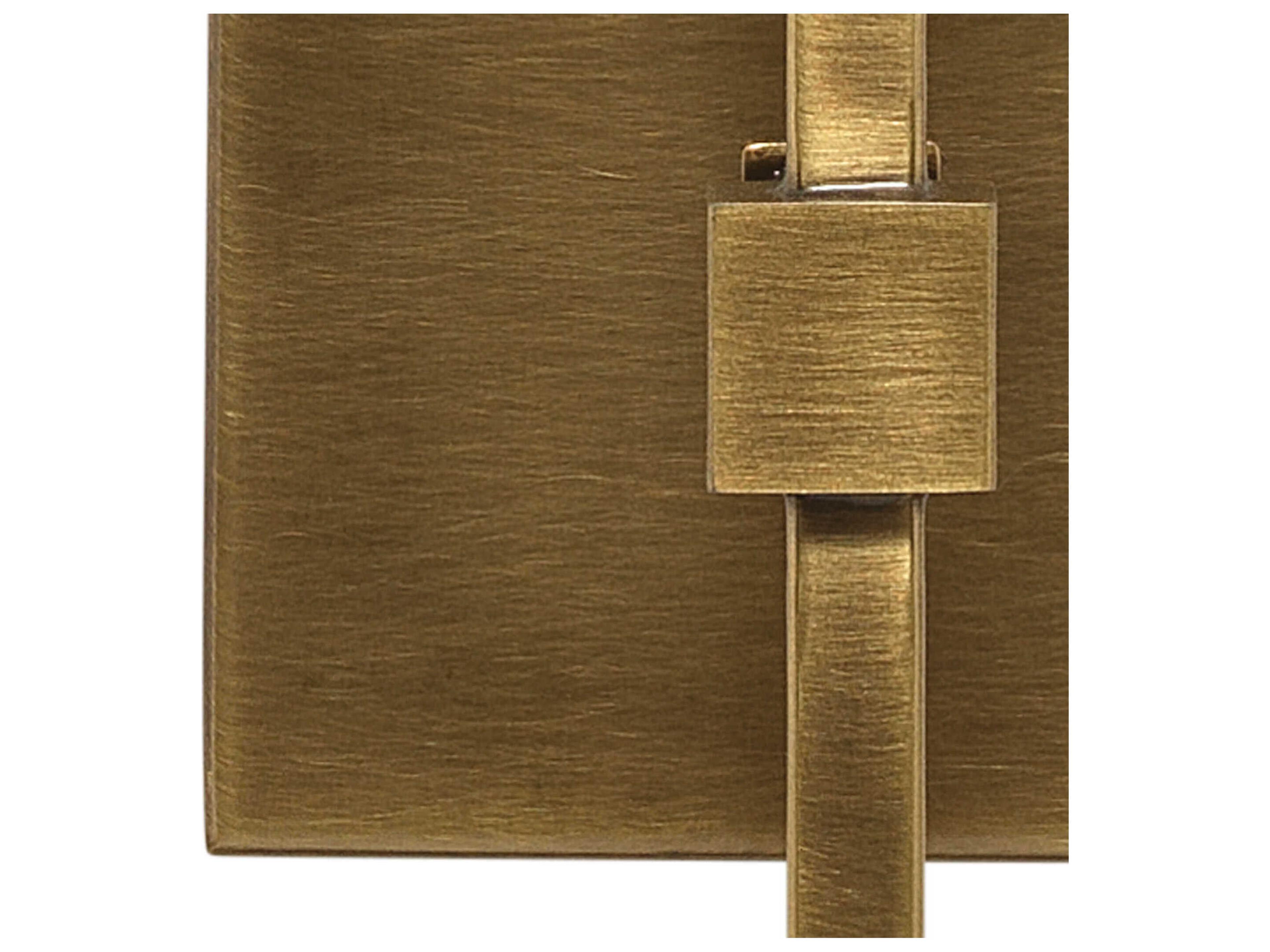 Jamie Young Minerva 1-Light Antique Brass White Linen Wall Sconce