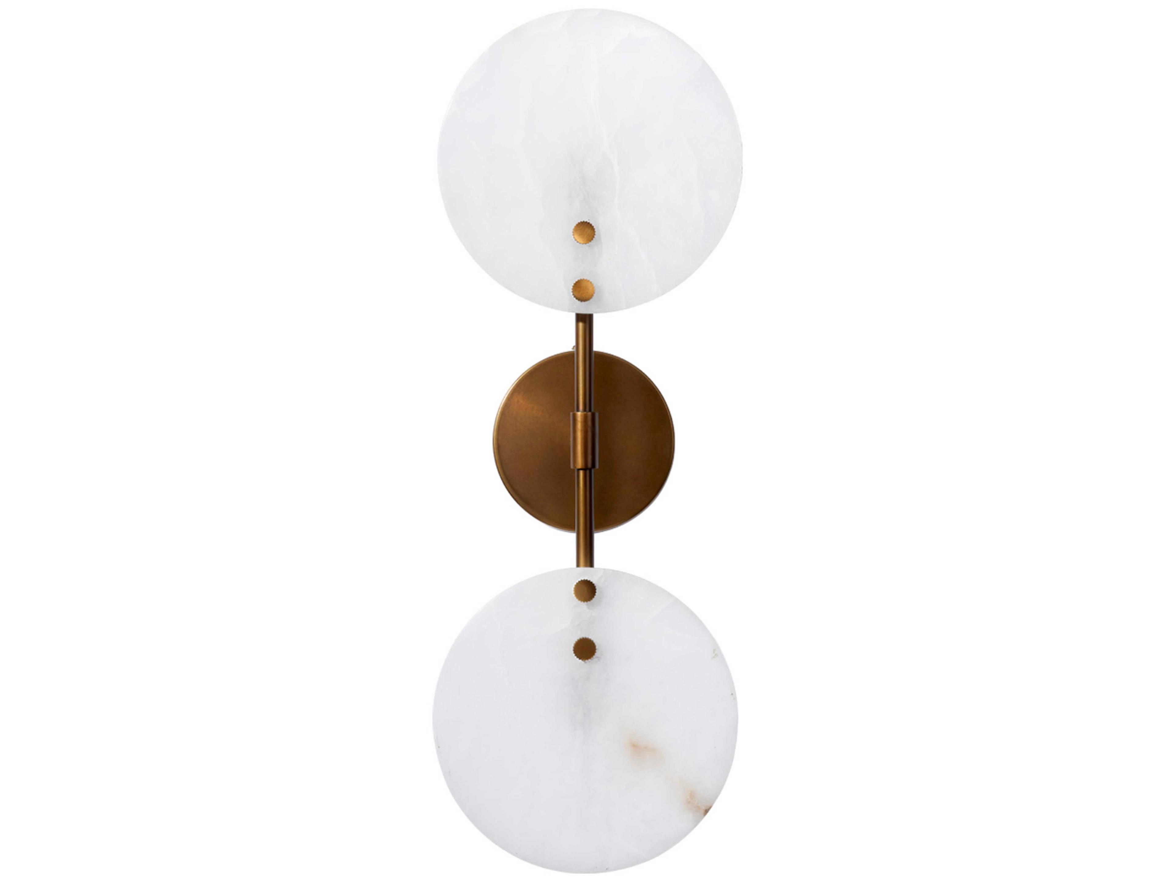 2-Light Antique Brass Wall Sconce