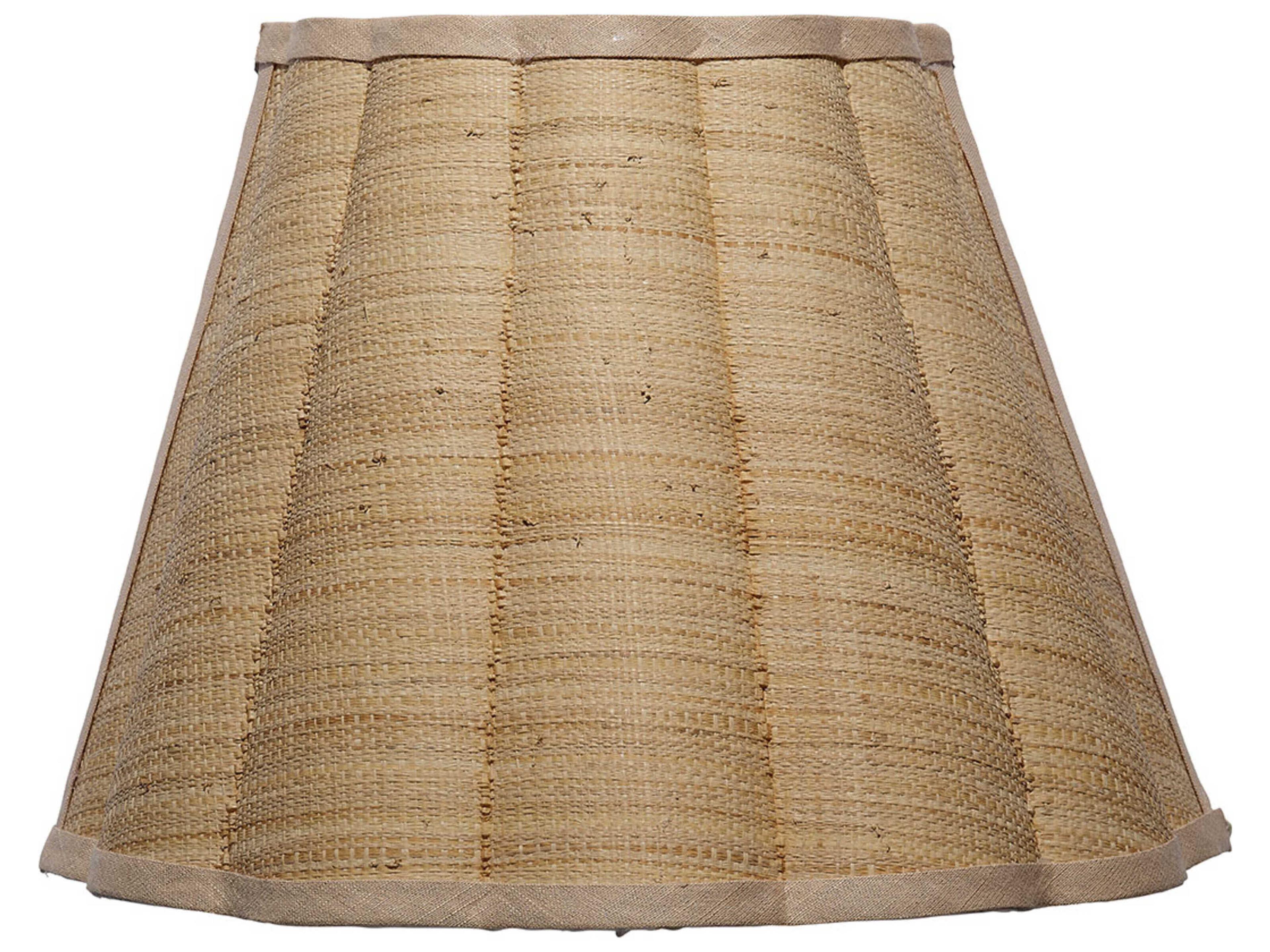 Scalloped 1-Light Natural Brown Wall Sconce