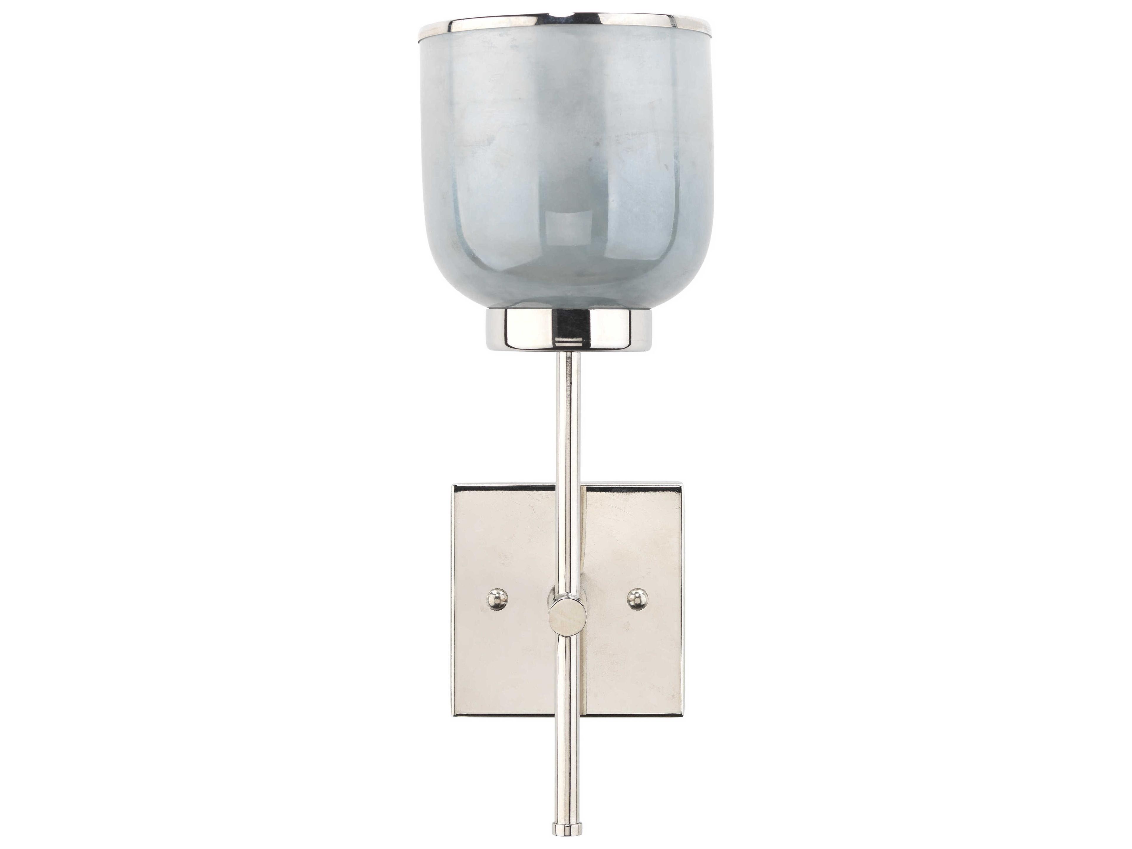 Vapor 1-Light Opal Nickel White Glass Wall Sconce