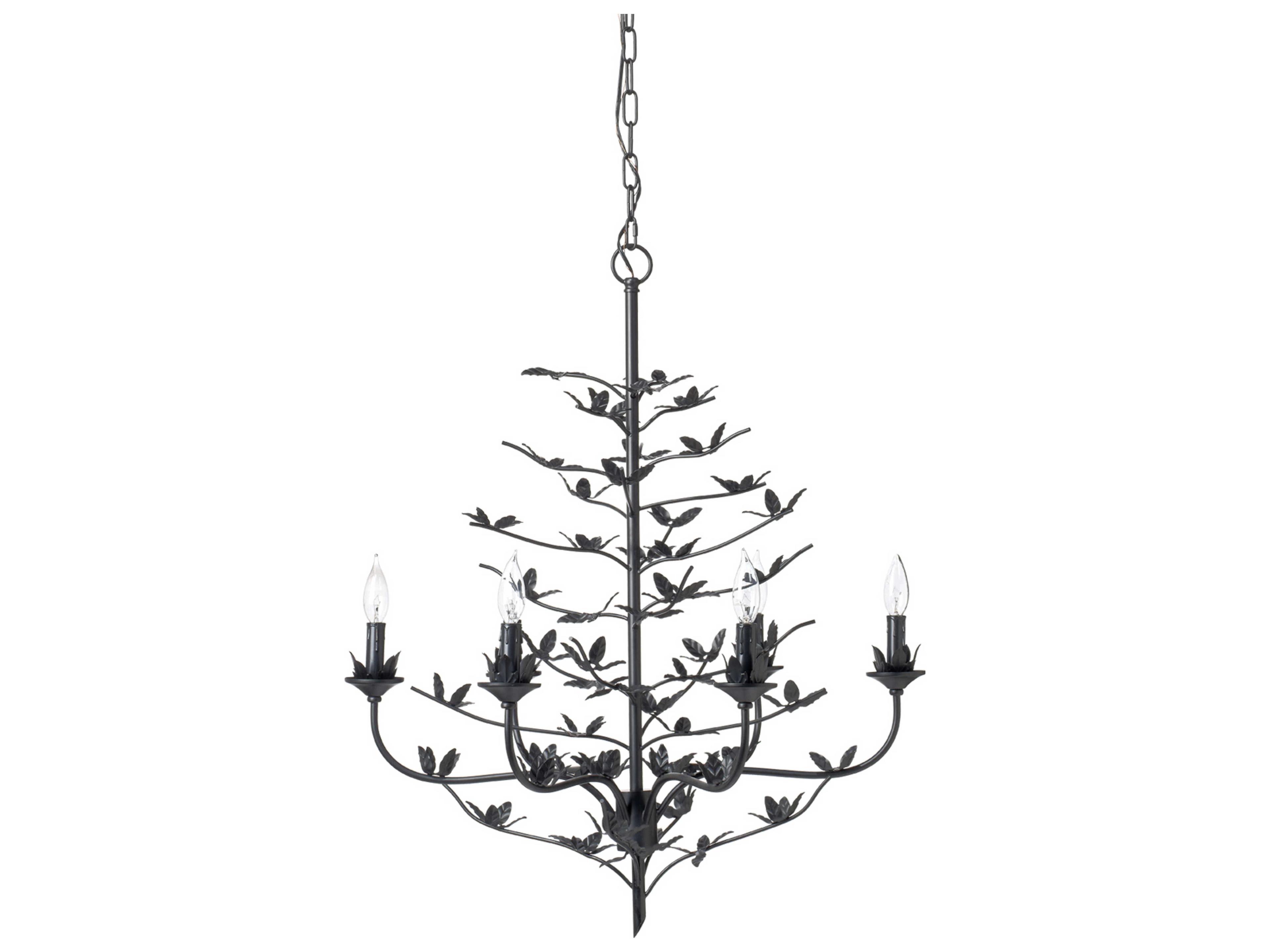 12-Light Black Candelabra Chandelier